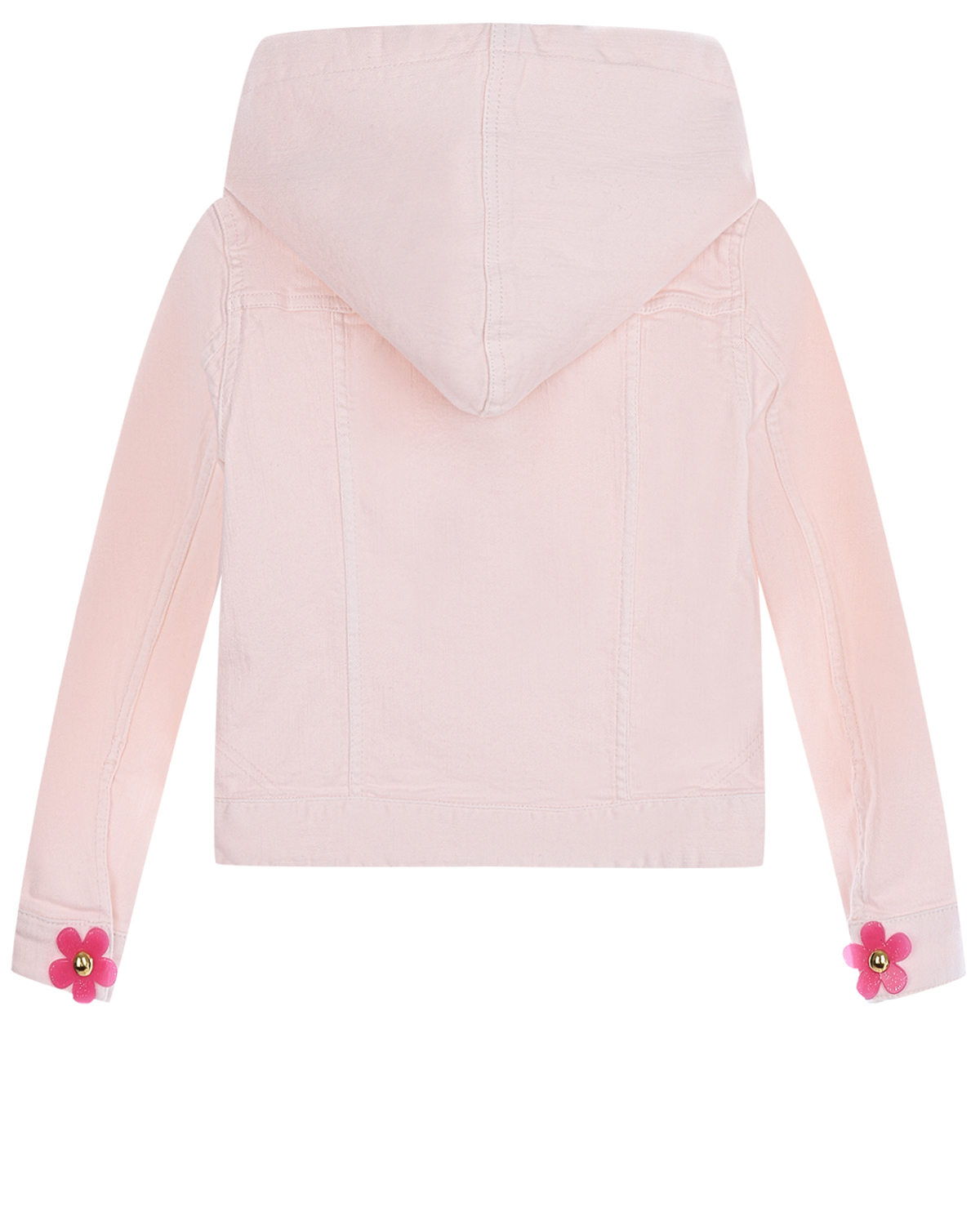 Розовая джинсовая куртка с капюшоном Little Marc Jacobs детская - фото 2