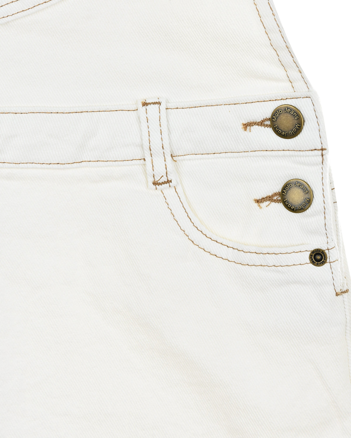 Белый джинсовый сарафан Molo детский - фото 3