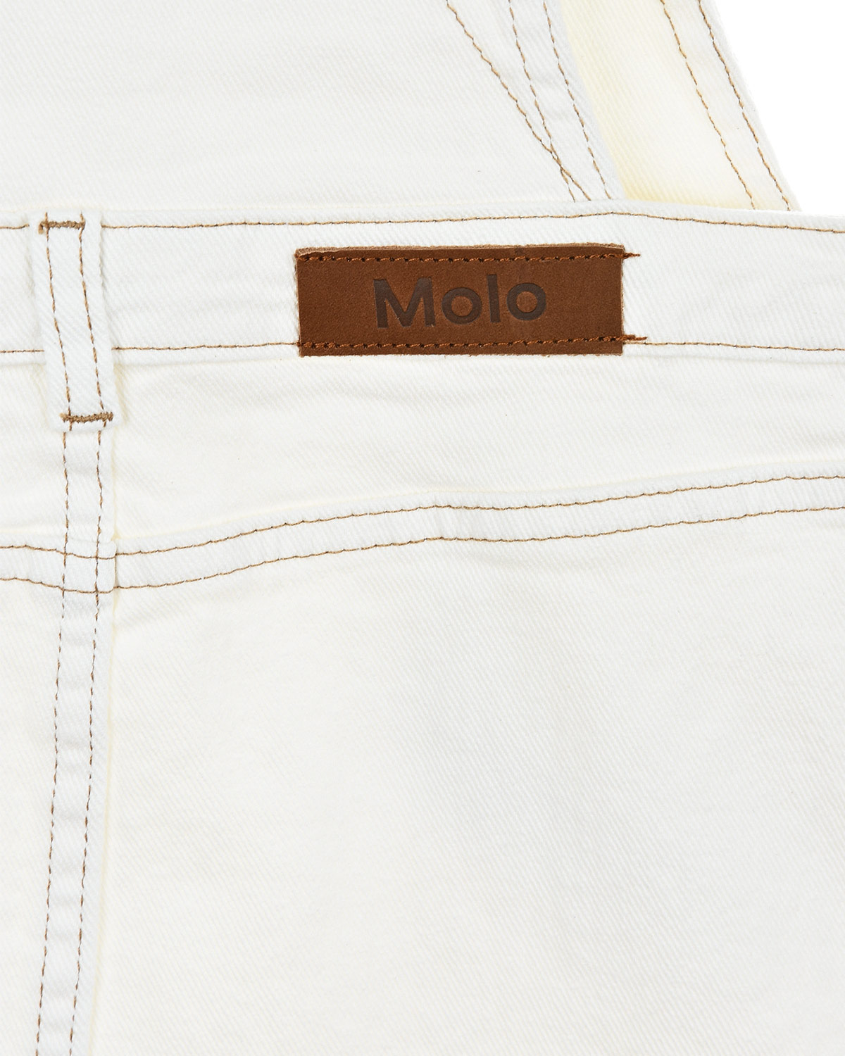 Белый джинсовый сарафан Molo детский - фото 4