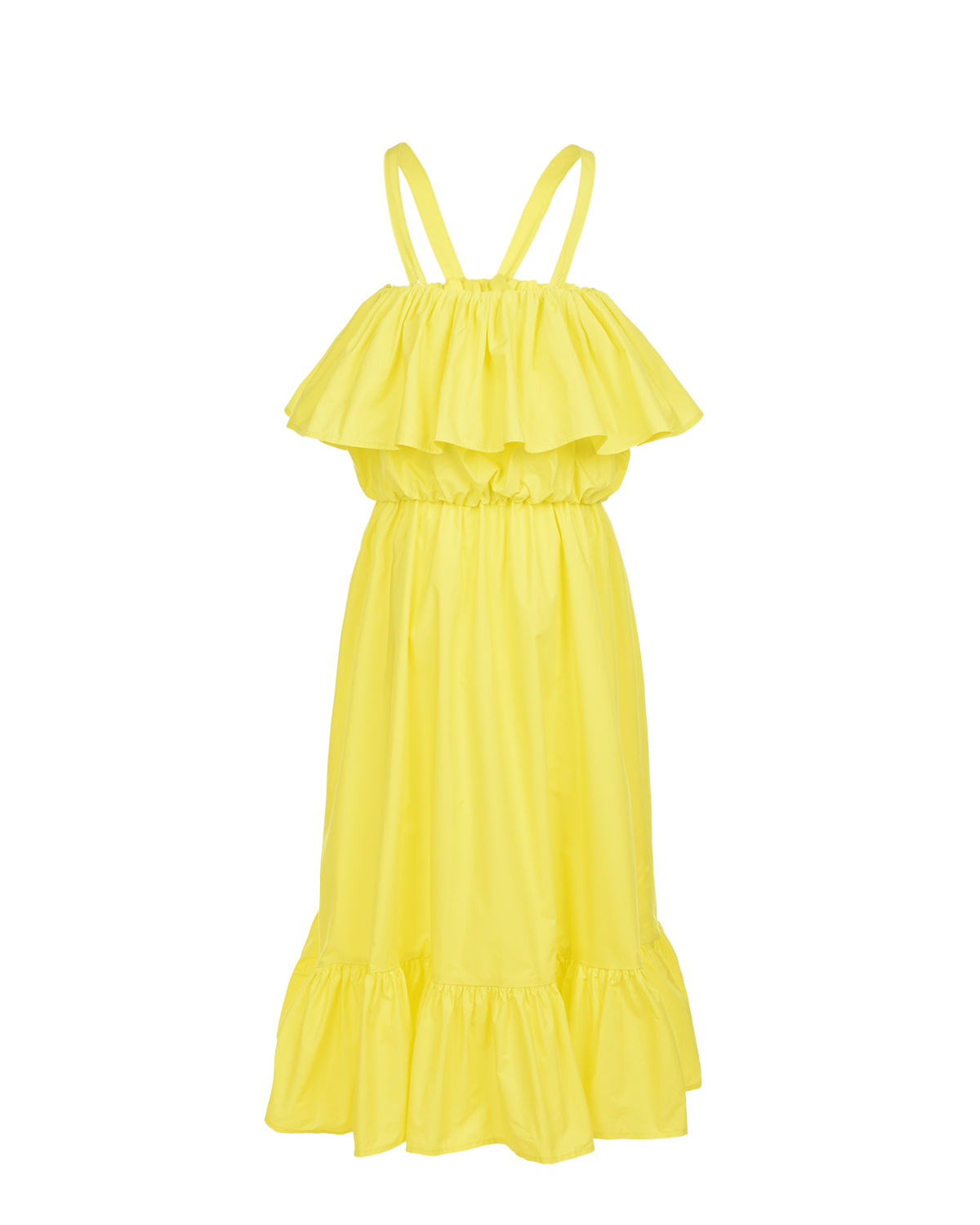 Желтое платье с оборками MSGM детское, размер 152, цвет желтый - фото 2