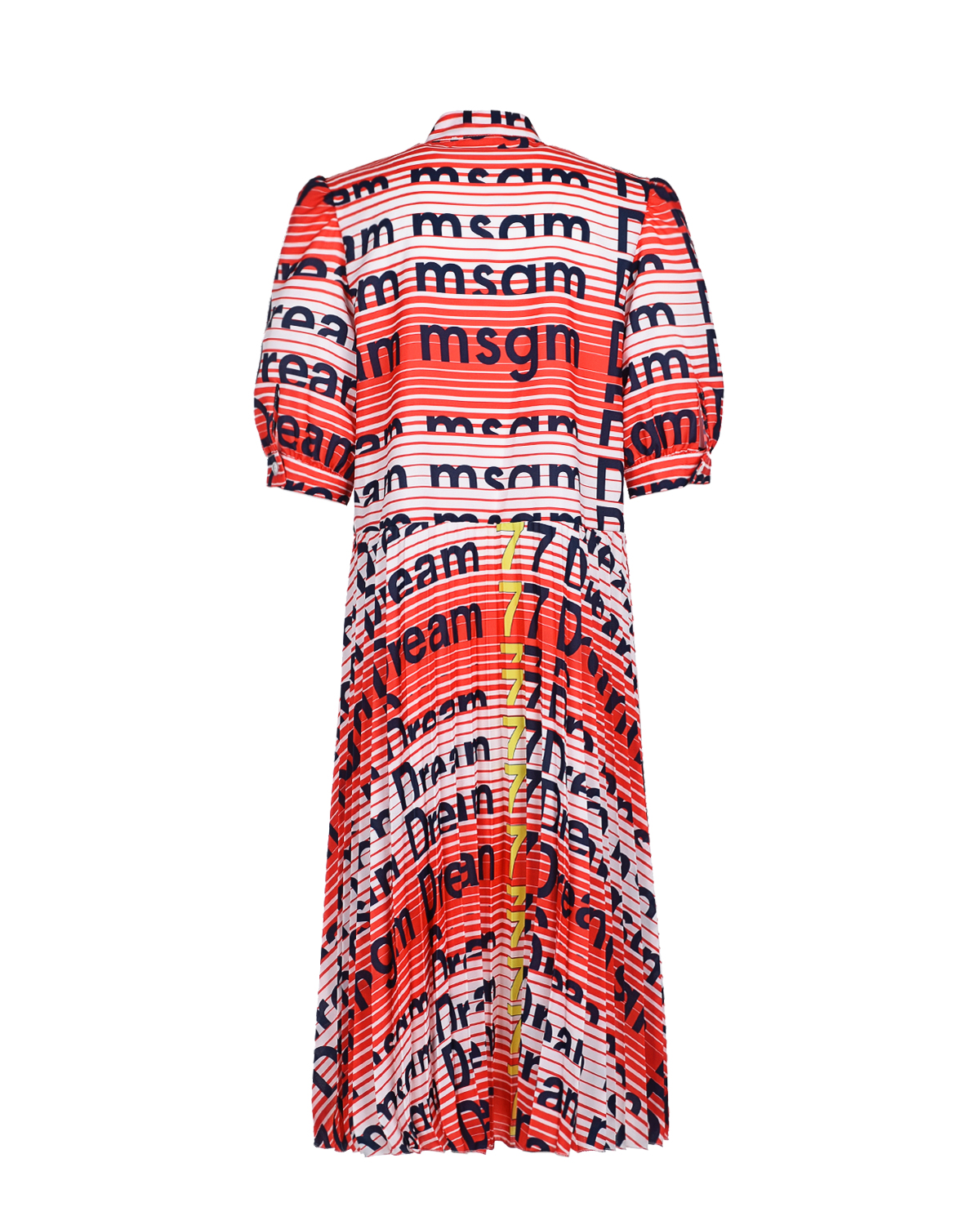 Платье в полоску с надписью "Dream" MSGM детское, размер 164, цвет мультиколор - фото 3