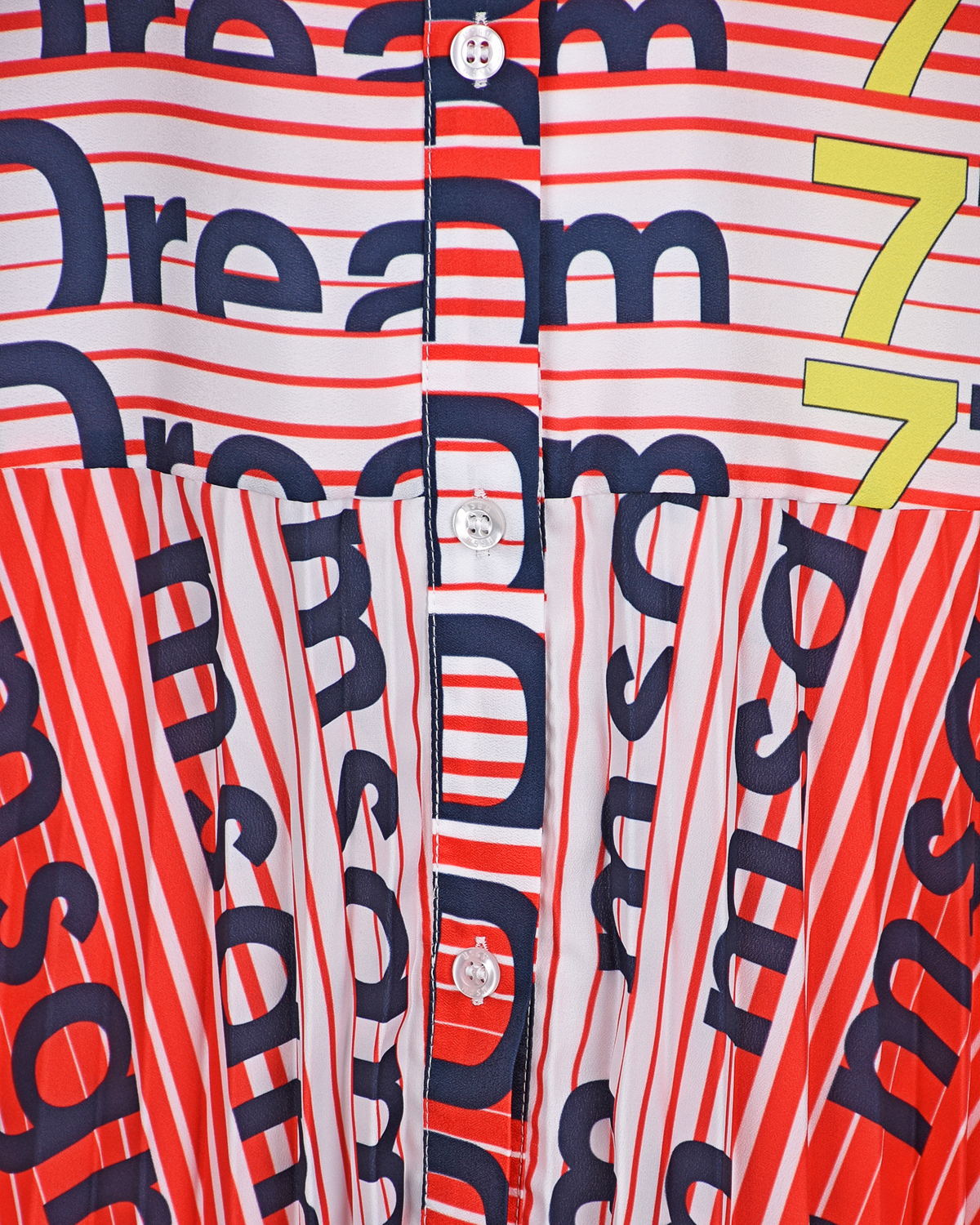 Платье в полоску с надписью "Dream" MSGM детское, размер 164, цвет мультиколор - фото 5