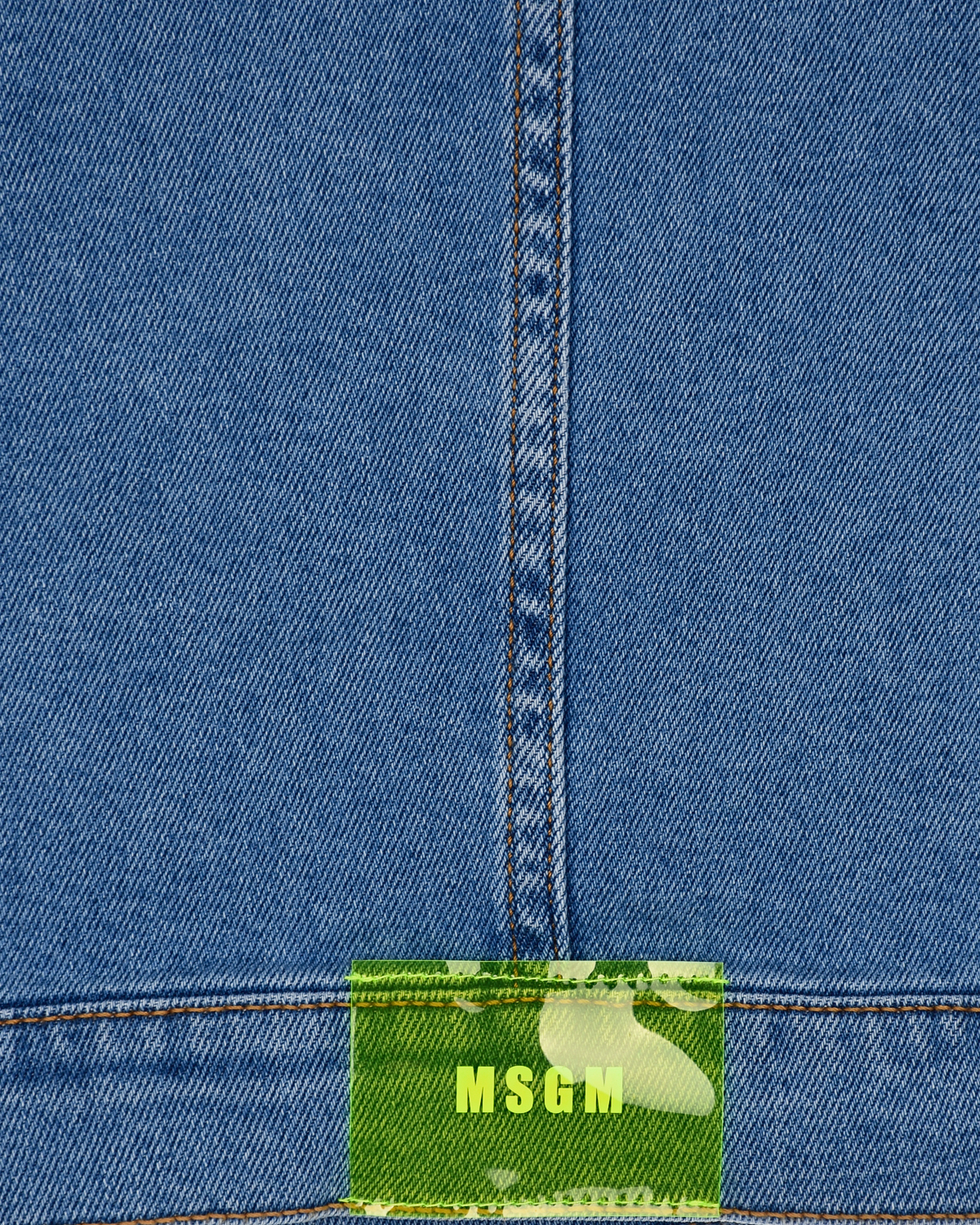 Голубой джинсовый жилет MSGM детский, размер 152 - фото 3