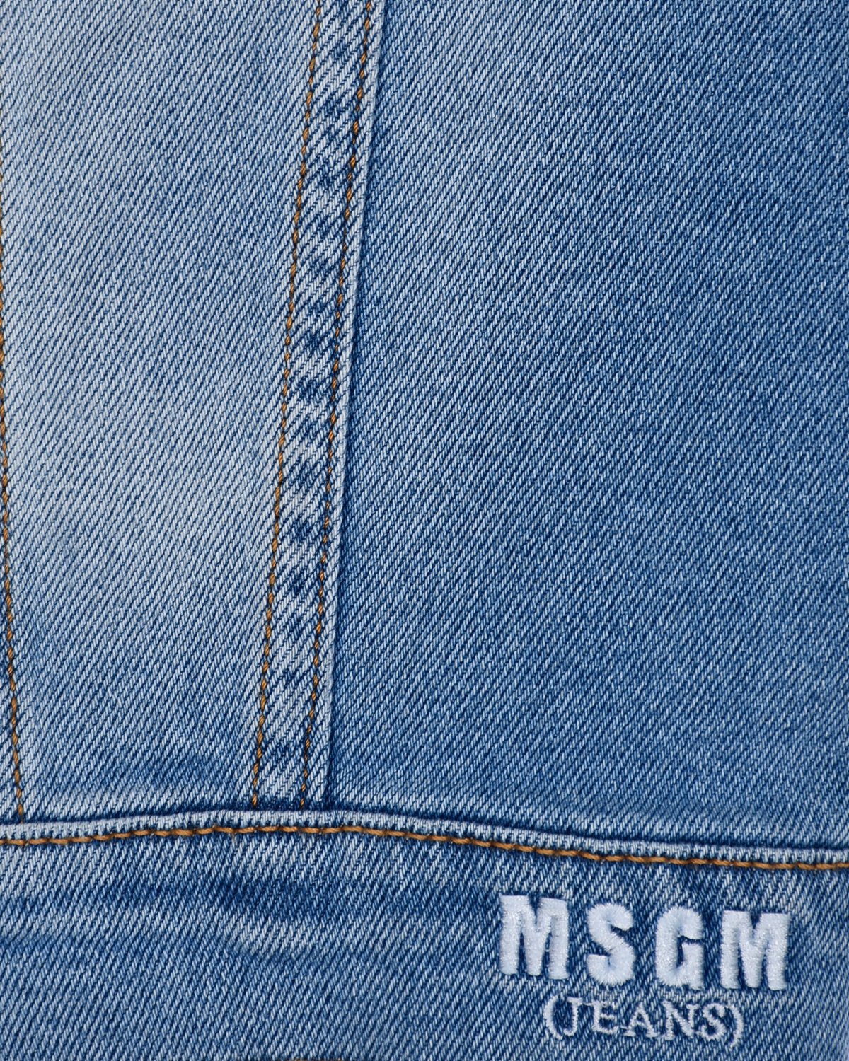 Голубой джинсовый жилет MSGM детский, размер 152 - фото 4