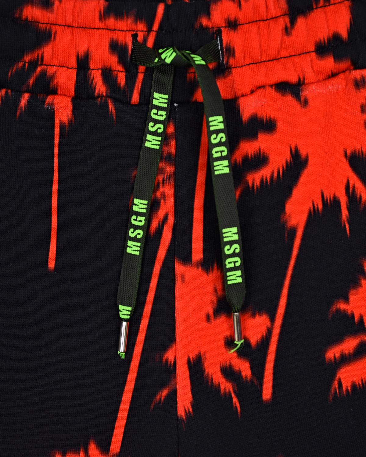 Черные бермуды с принтом "красные пальмы" MSGM детские, размер 140, цвет мультиколор - фото 4