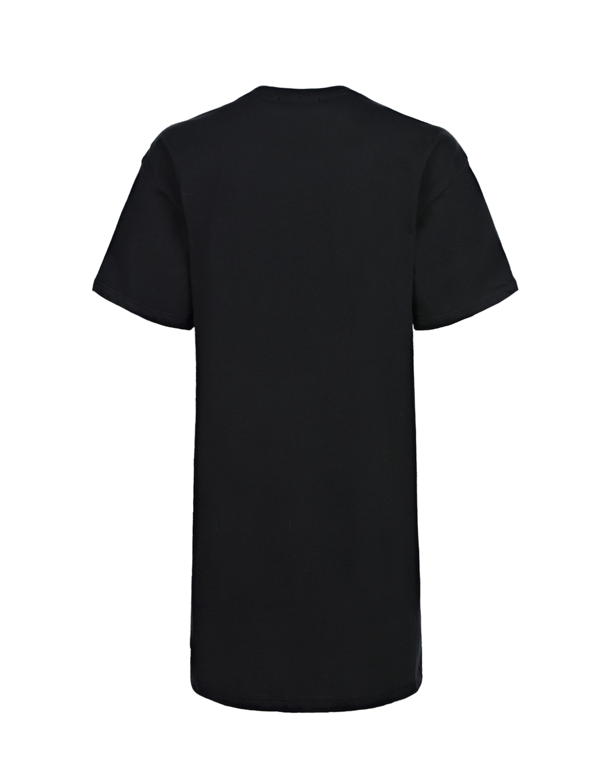 Черное платье-футболка с принтом "пальмы" MSGM детское, размер 140, цвет черный - фото 2