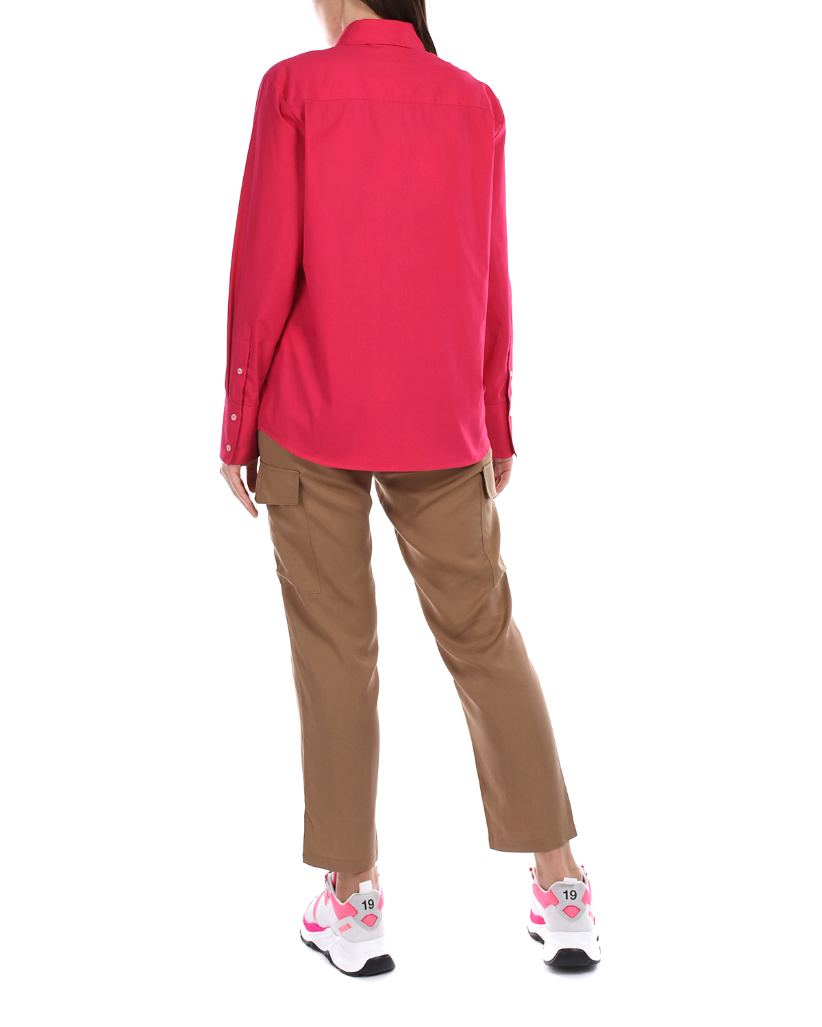 Рубашка цвета фуксии с накладными карманами MSGM - фото 3