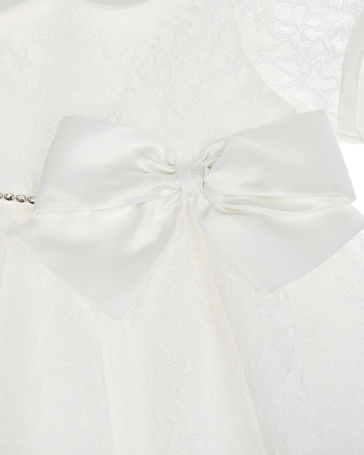 Белое платье из кружева Miss Blumarine детское, размер 92, цвет белый - фото 3