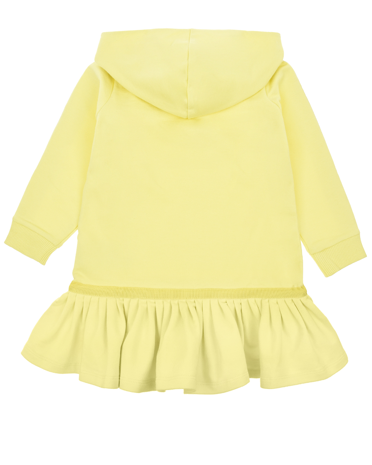 Желтое платье с серебристыми лампасами Moncler детское - фото 2