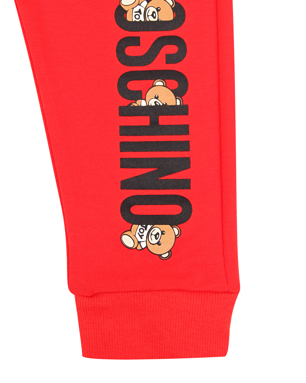 Красные спортивные брюки с логотипом Moschino детские - фото 3