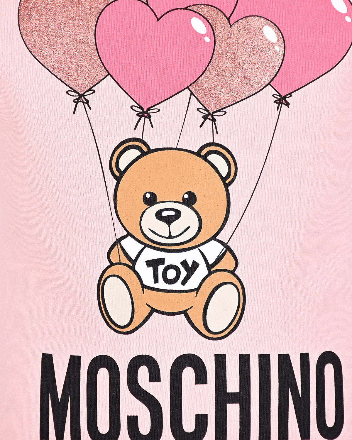 Розовое платье с принтом "медвежонок" Moschino детское - фото 3