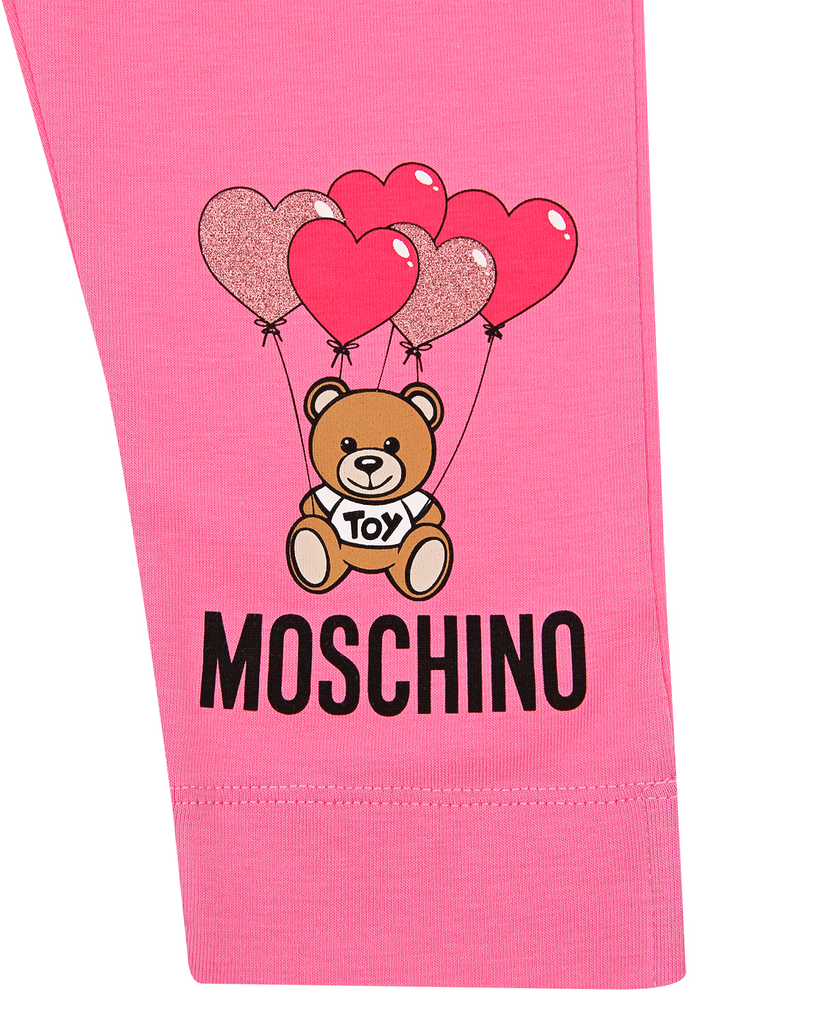 Розовые леггинсы с принтом "медвежонок" Moschino детские - фото 3