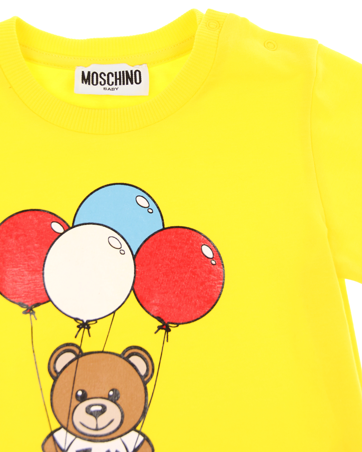 Желтая футболка с принтом "медвежонок" Moschino детская - фото 3