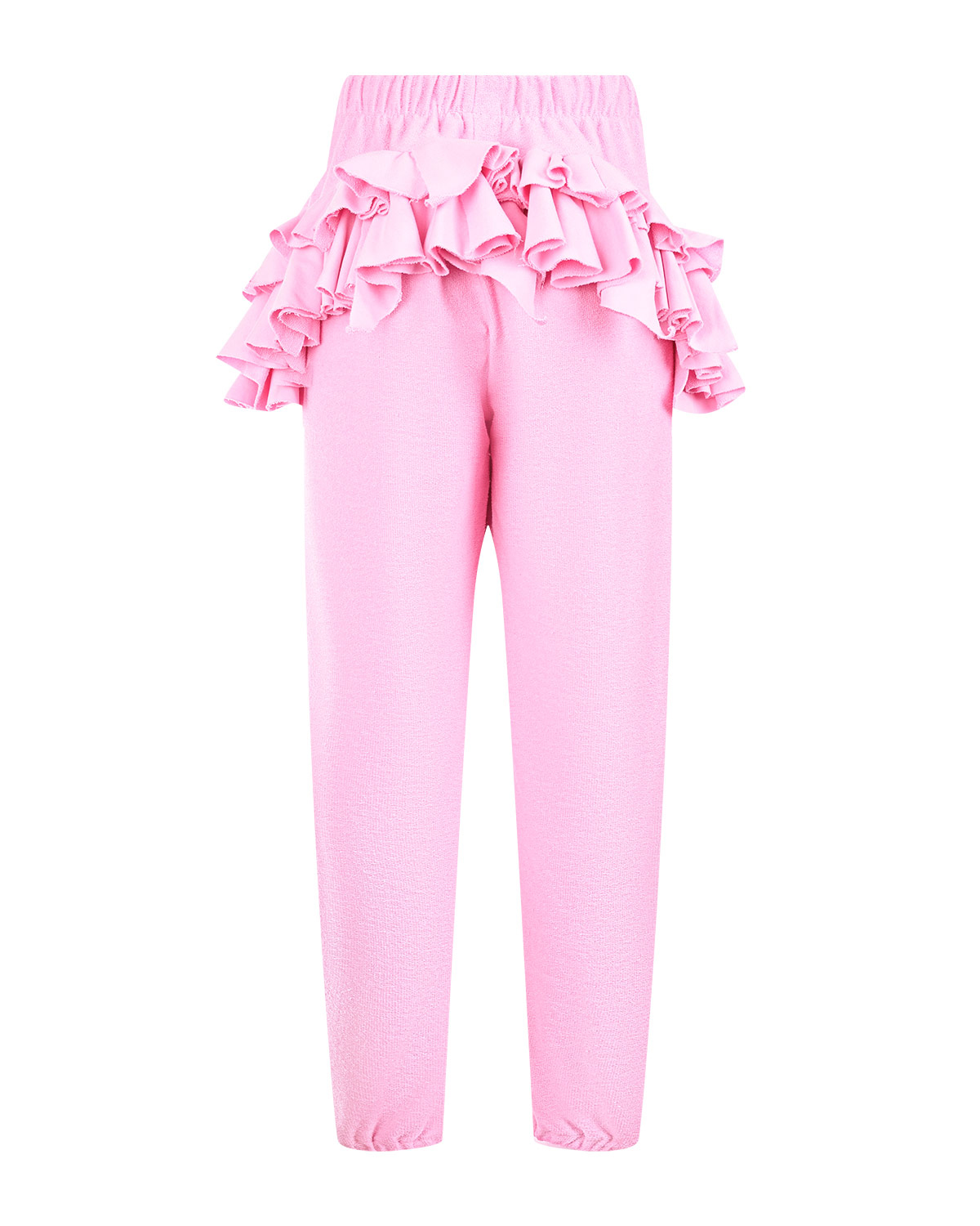 Розовые спортивные брюки с рюшами Natasha Zinko - фото 2