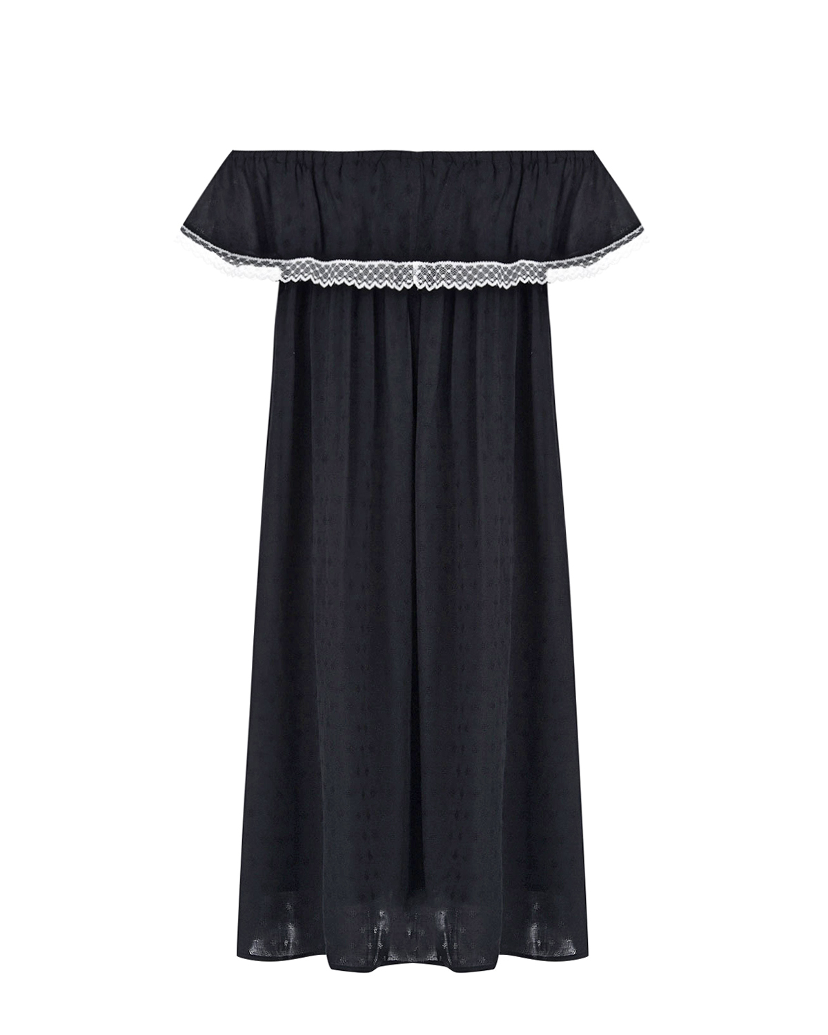 Черное платье с открытой линией плеч Paade Mode детское - фото 2