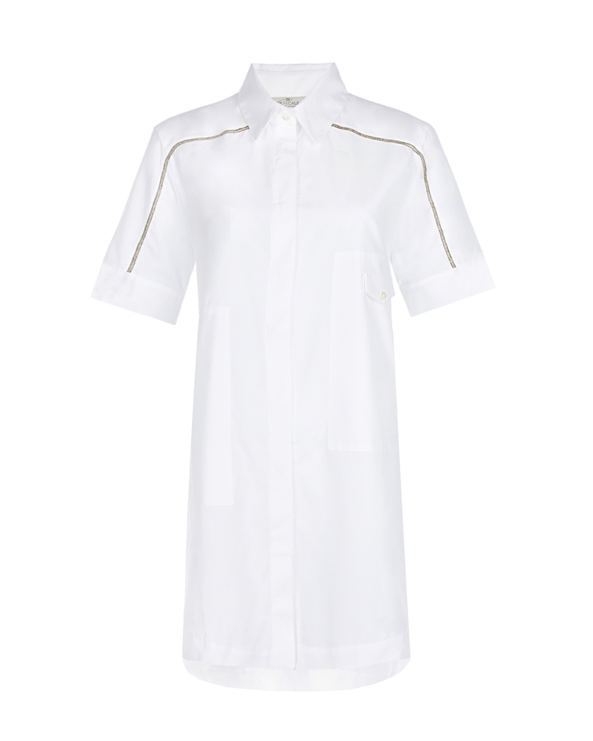 Хлопковое платье-рубашка Panicale, размер 40, цвет белый - фото 1