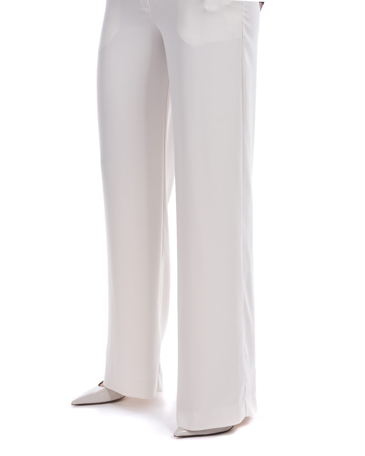 Белые брюки прямого кроя Parosh, размер 40, цвет белый - фото 8
