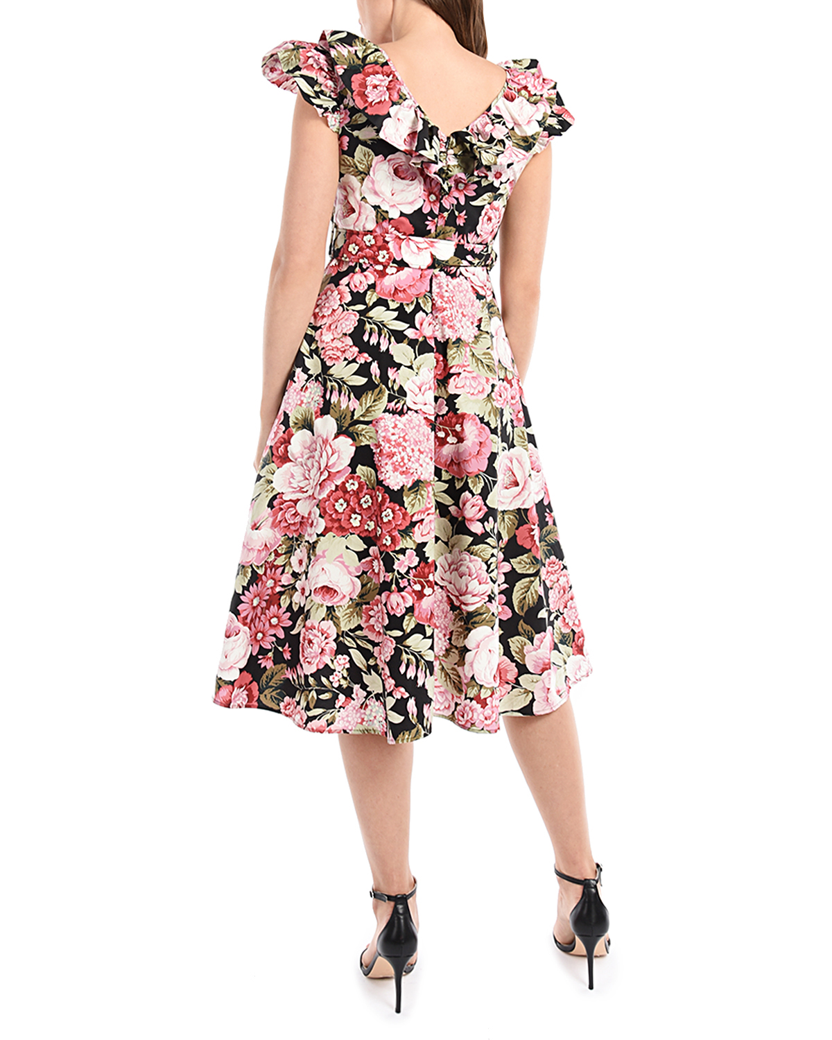 Приталенное платье с цветочным принтом Parosh, размер 42 - фото 3