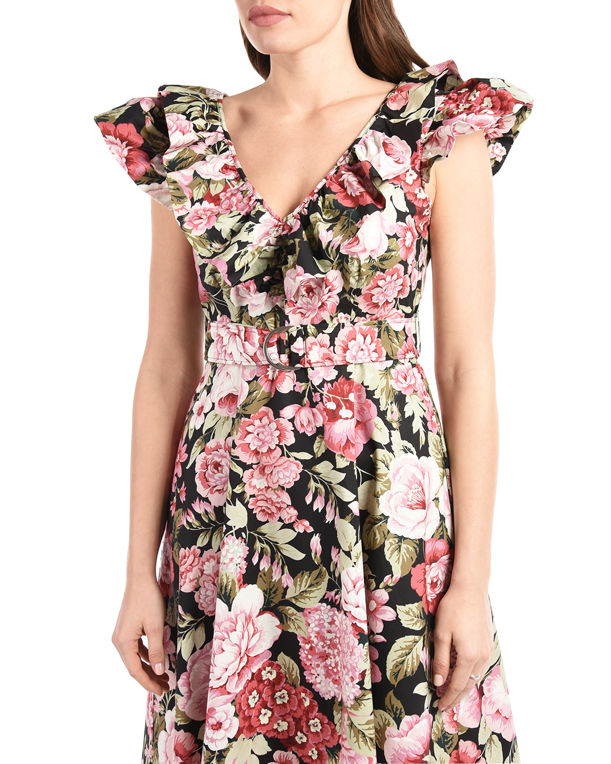 Приталенное платье с цветочным принтом Parosh, размер 42 - фото 7