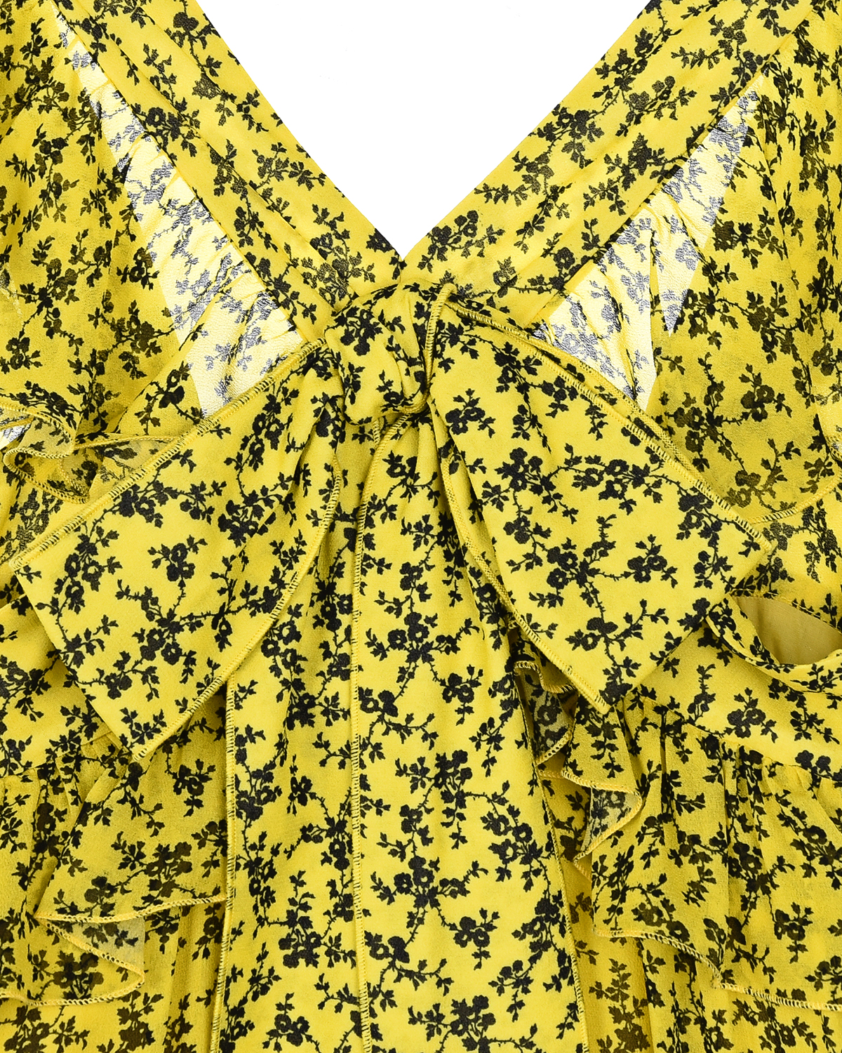 Желтое платье макси с цветочным принтом Philosophy детское, размер 140 - фото 3