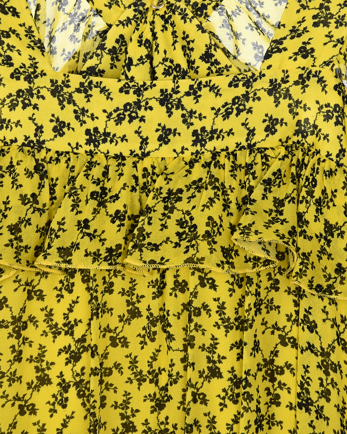 Желтое платье макси с цветочным принтом Philosophy детское, размер 140 - фото 4