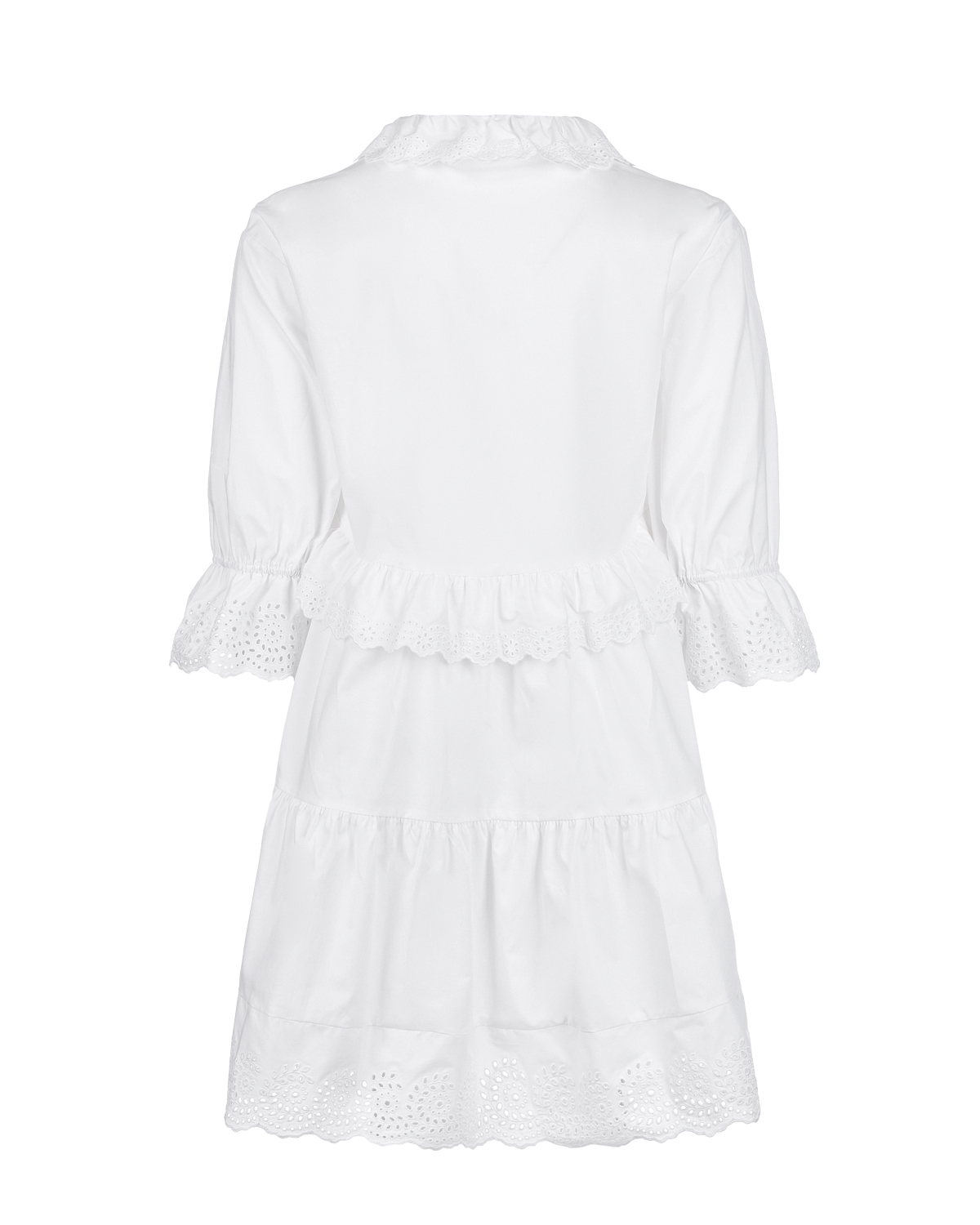 Белое платье с кружевом и оборками Philosophy детское, размер 140, цвет белый - фото 2