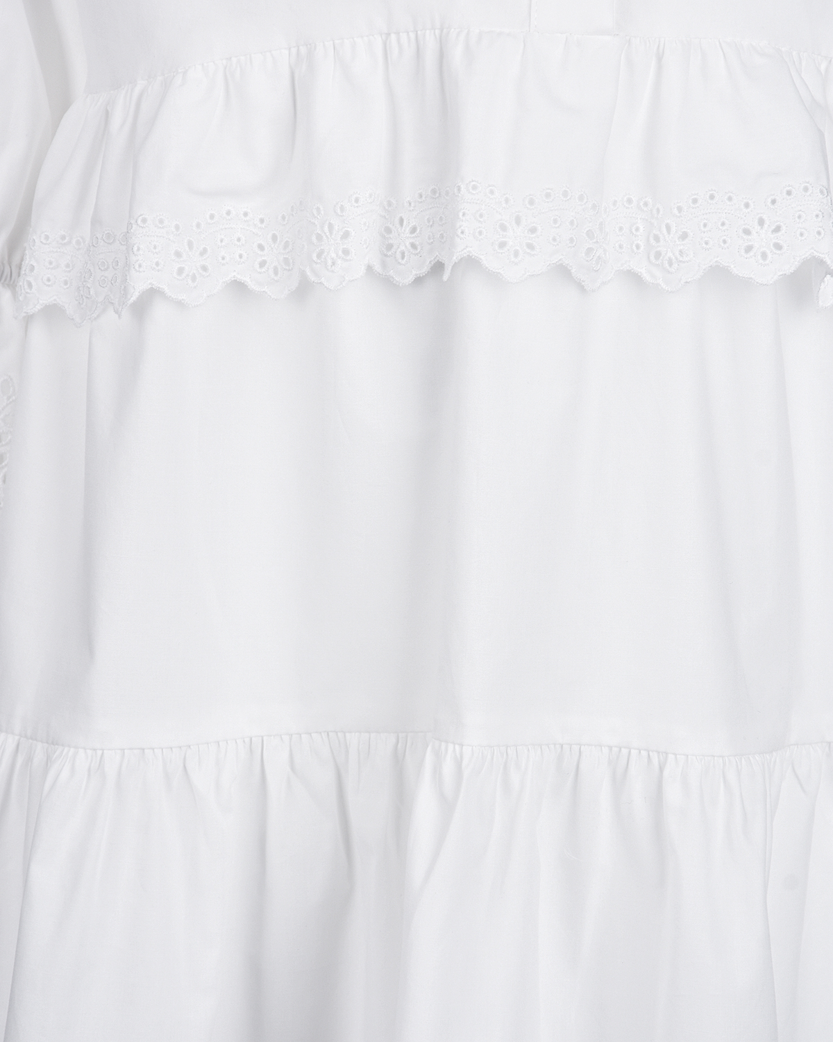 Белое платье с кружевом и оборками Philosophy детское, размер 140, цвет белый - фото 3
