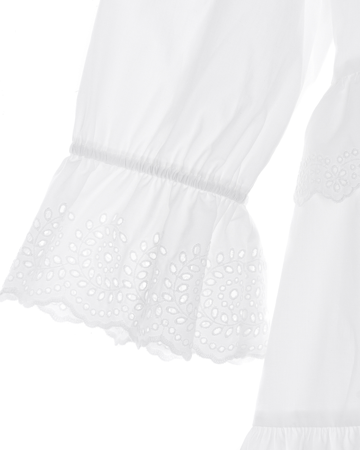 Белое платье с кружевом и оборками Philosophy детское, размер 140, цвет белый - фото 5