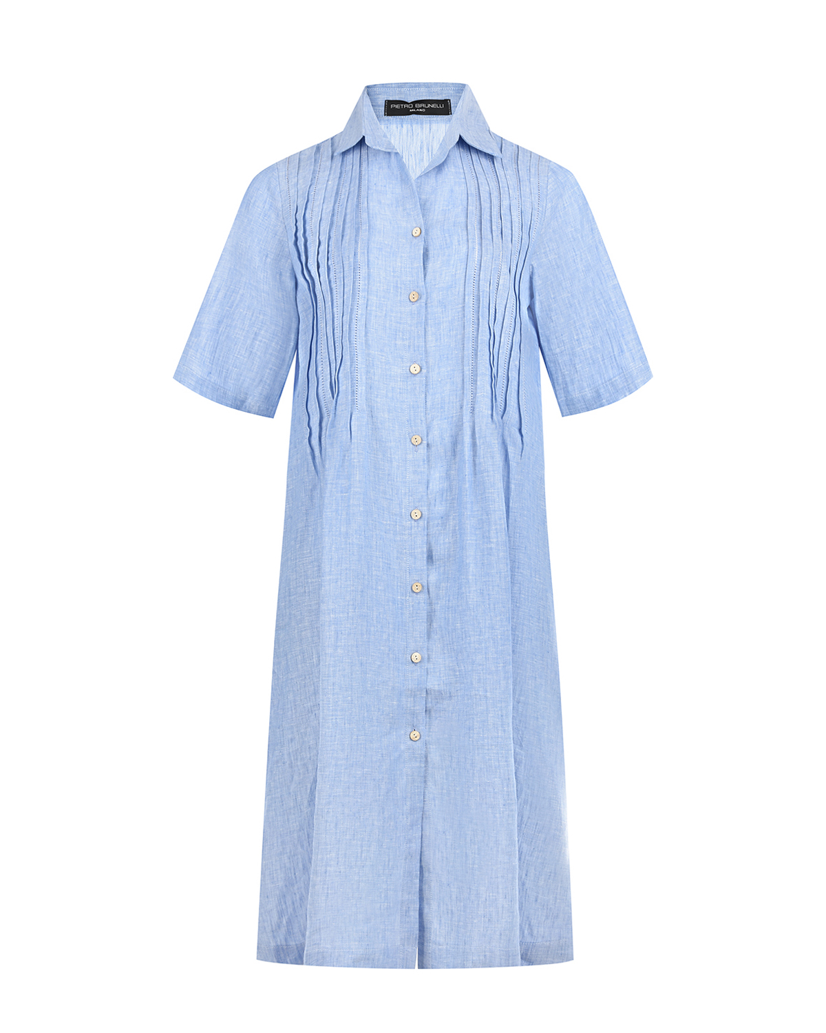 Платье для беременных из голубого льна Pietro Brunelli - фото 1