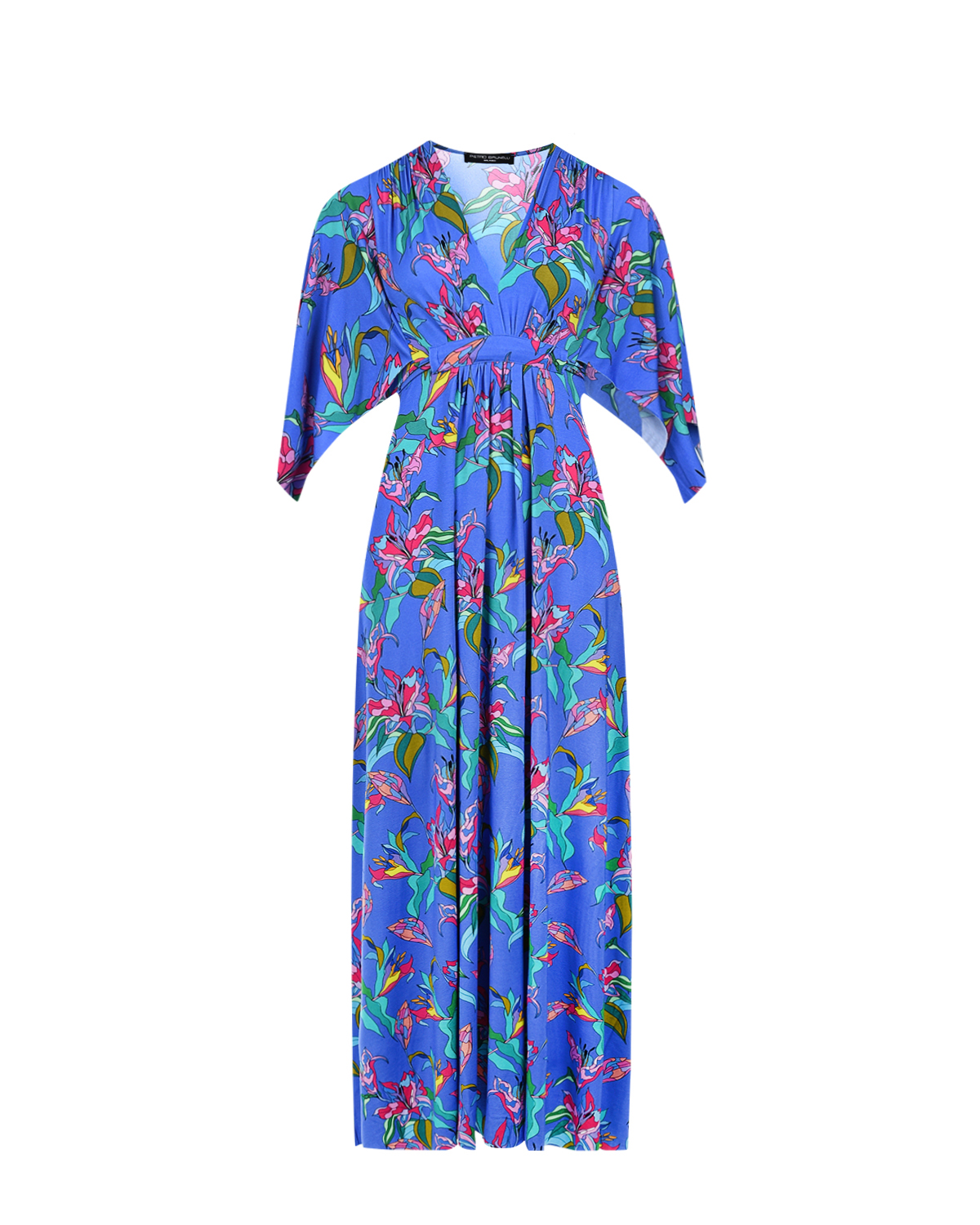 Синиее платье для беременных с принтом "лилия" Pietro Brunelli, размер 36, цвет сиреневый - фото 1