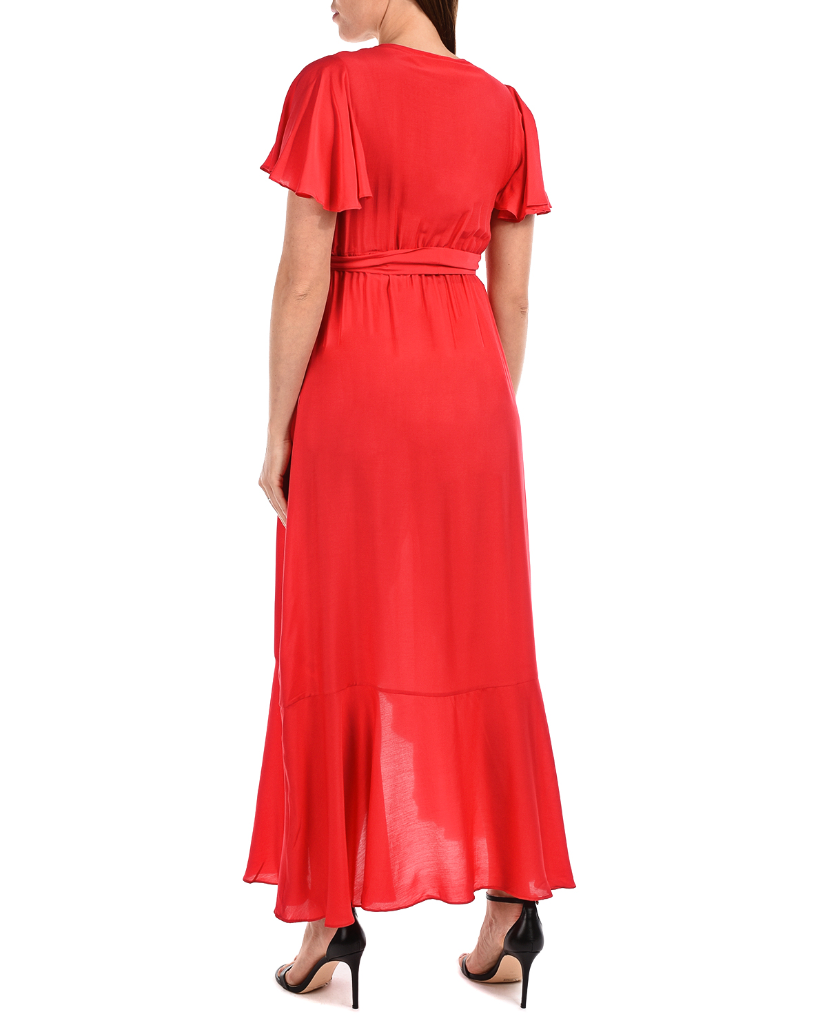 Малиновое платье для беременных с оборкой Pietro Brunelli, размер 40, цвет бордовый - фото 3