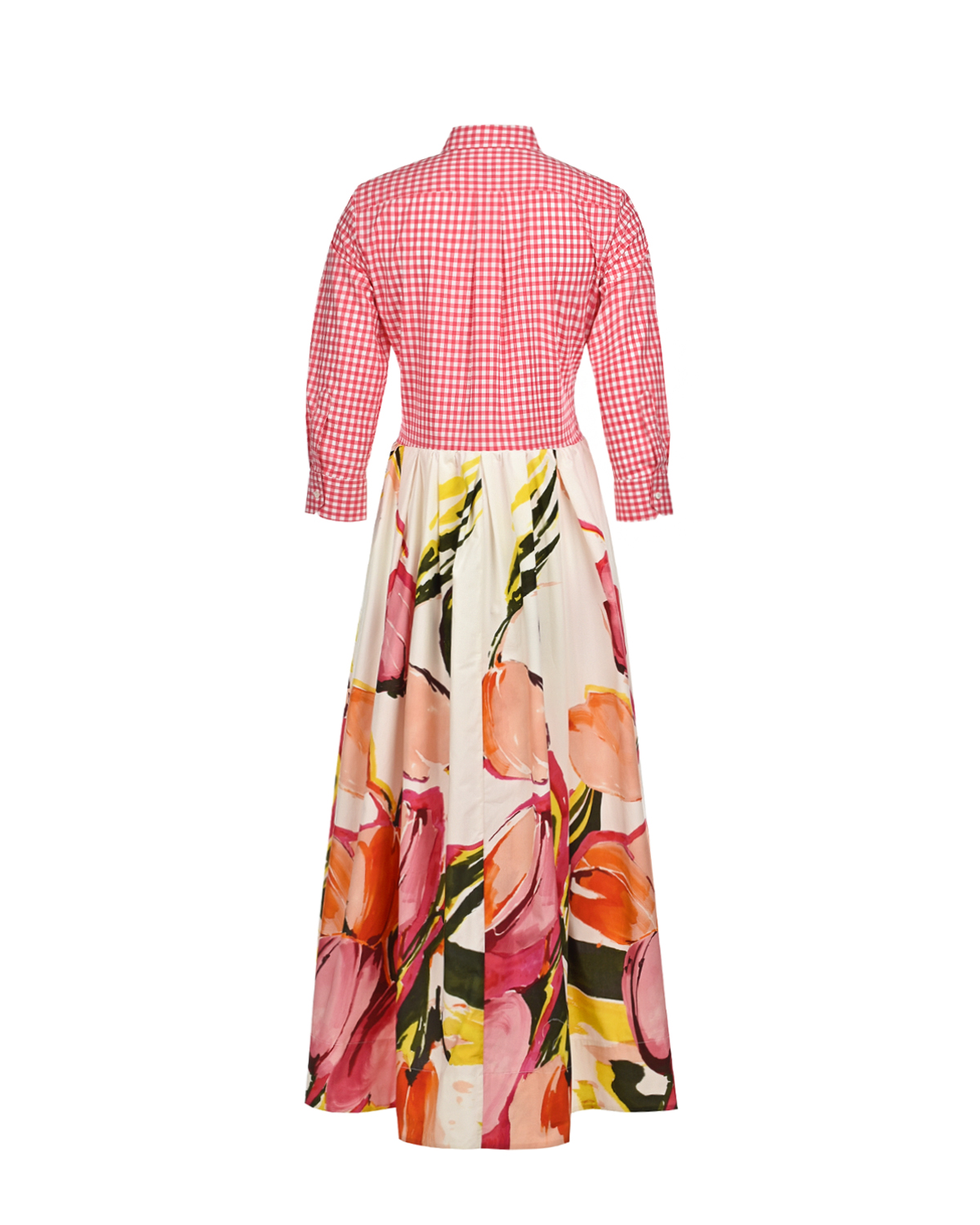 Платье с принтом "тюльпаны" Sara Roka, размер 40, цвет мультиколор - фото 3
