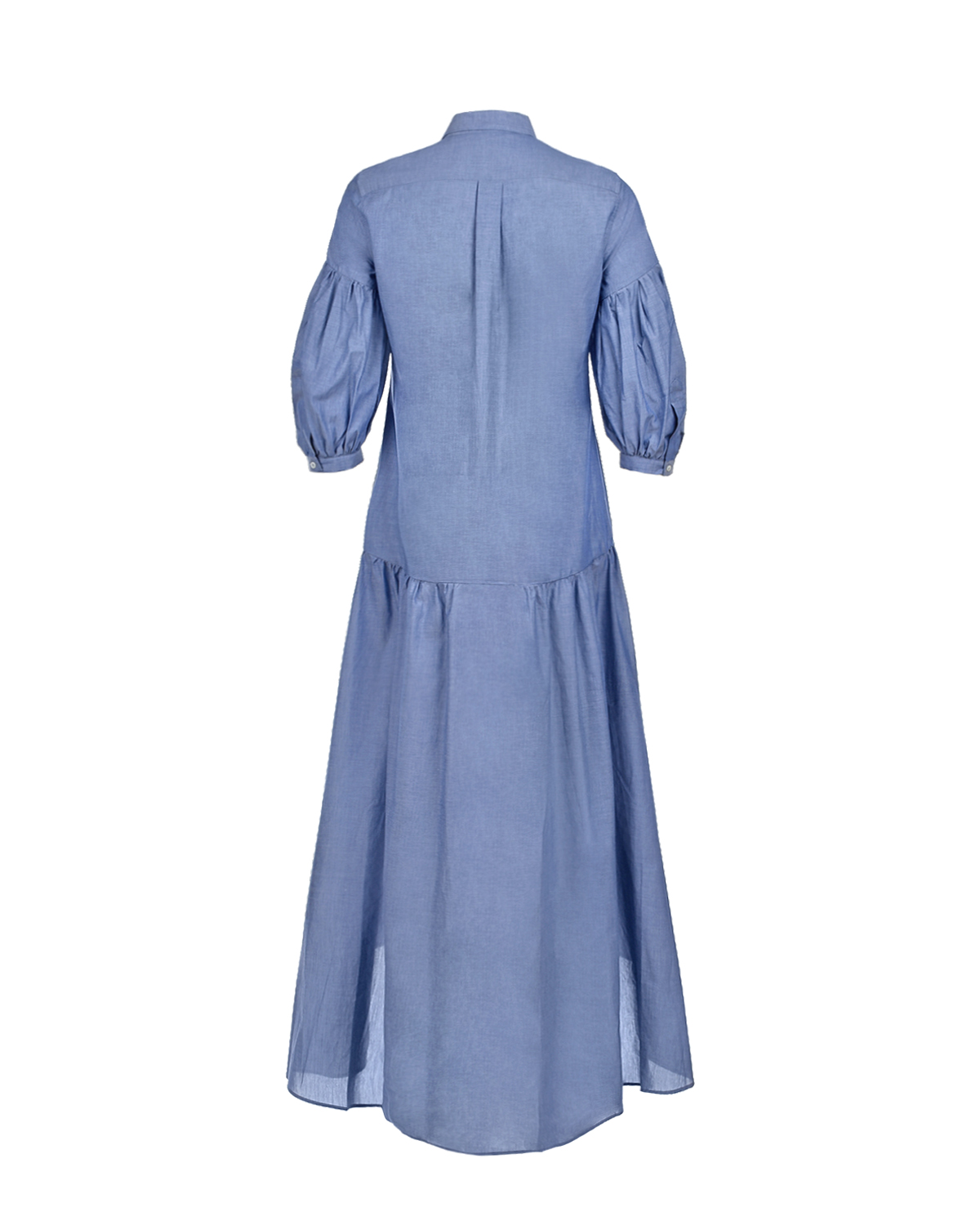Синее платье-рубашка Sara Roka, размер 40, цвет синий - фото 2