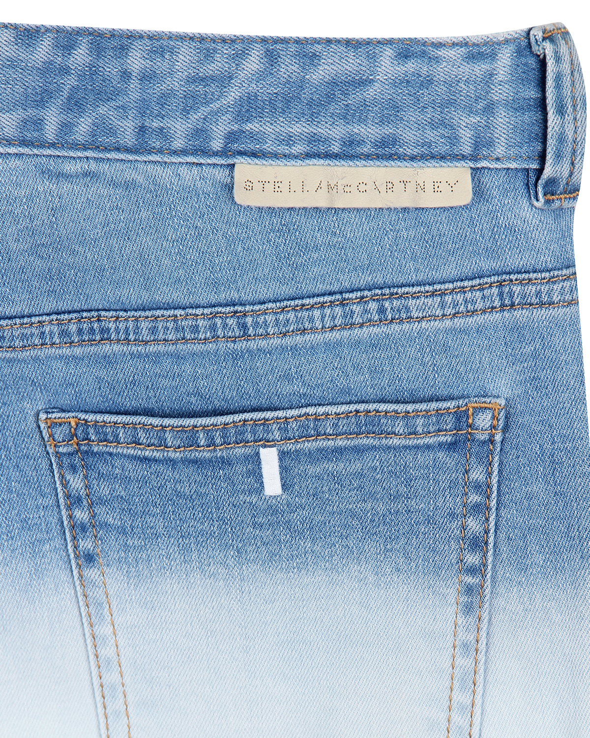 Бело-голубые джинсы Stella McCartney детское, размер 176, цвет голубой - фото 4