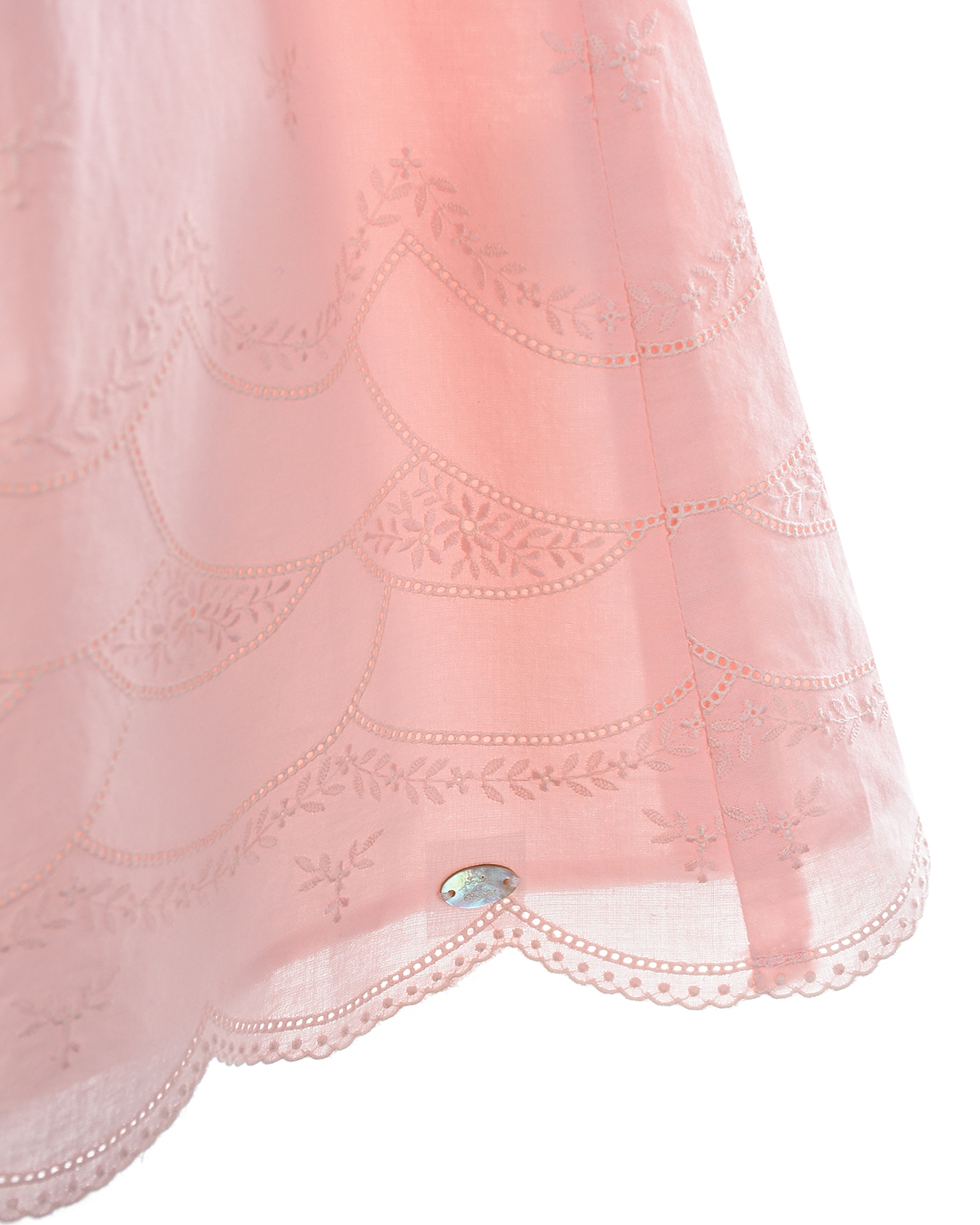 Розовое платье с декором на рукавах и подоле Tartine et Chocolat детское - фото 4