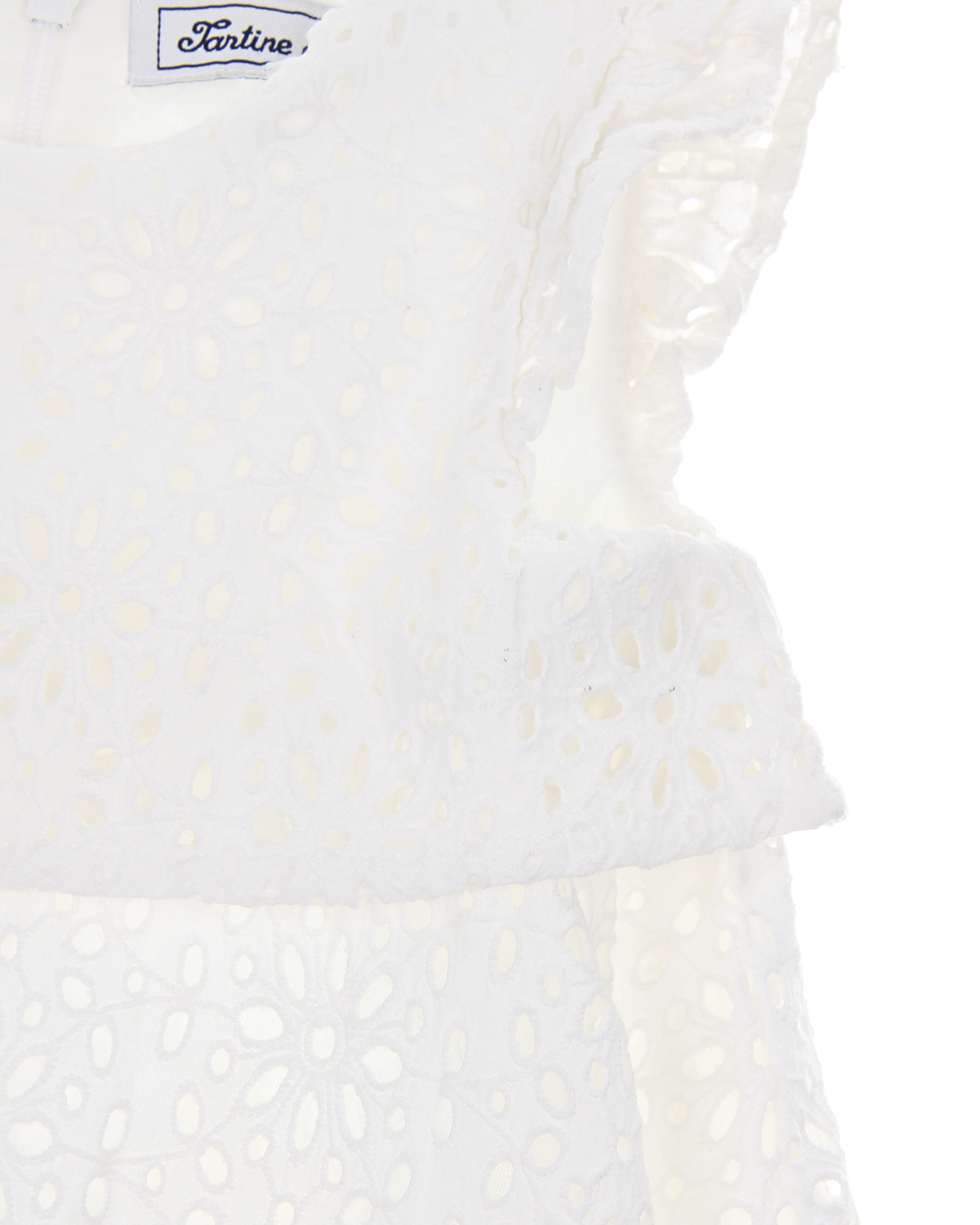 Белое платье с кружевной отделкой Tartine et Chocolat детское, размер 74, цвет белый - фото 3