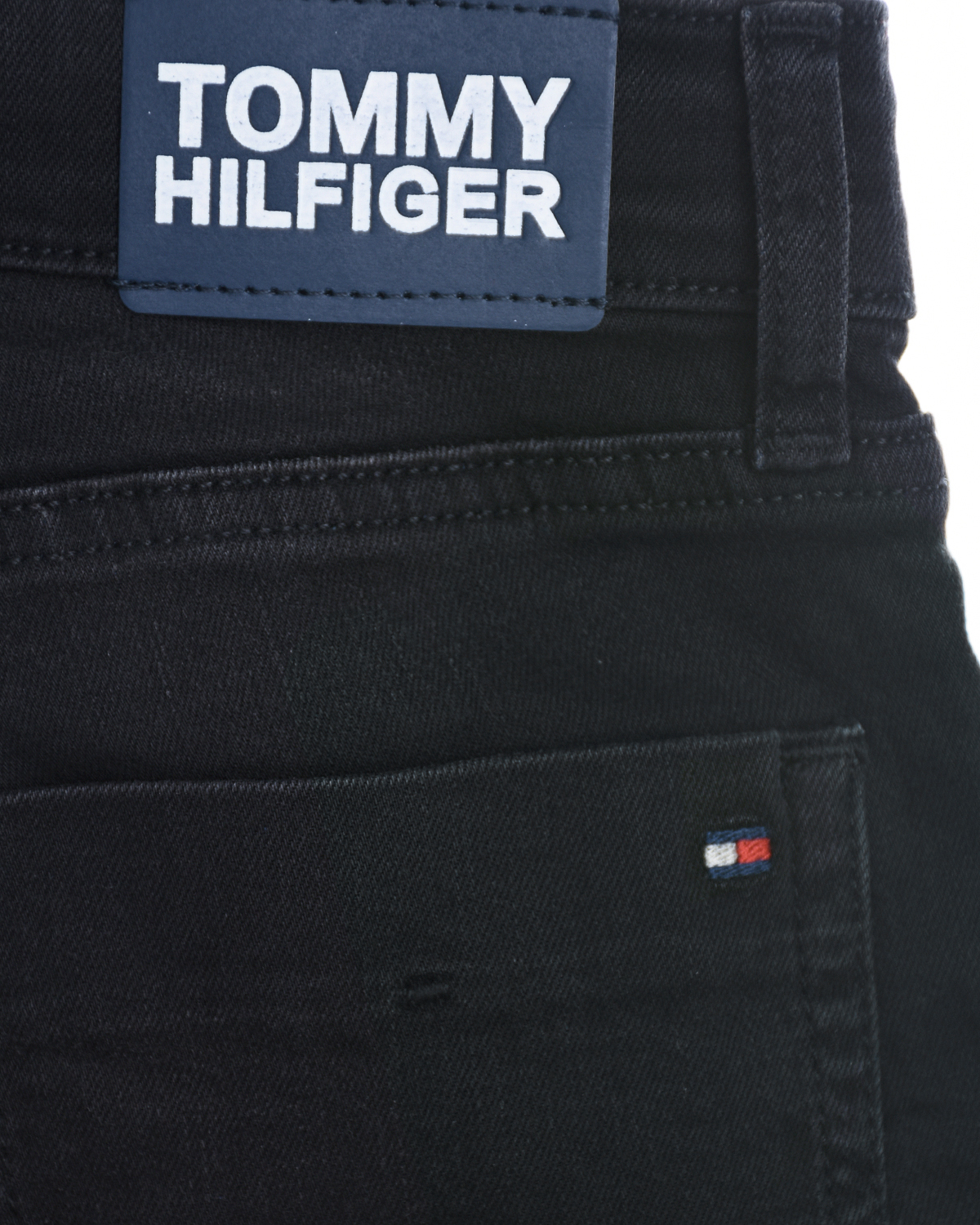 Черные джинсы slim fit Tommy Hilfiger детские - фото 4