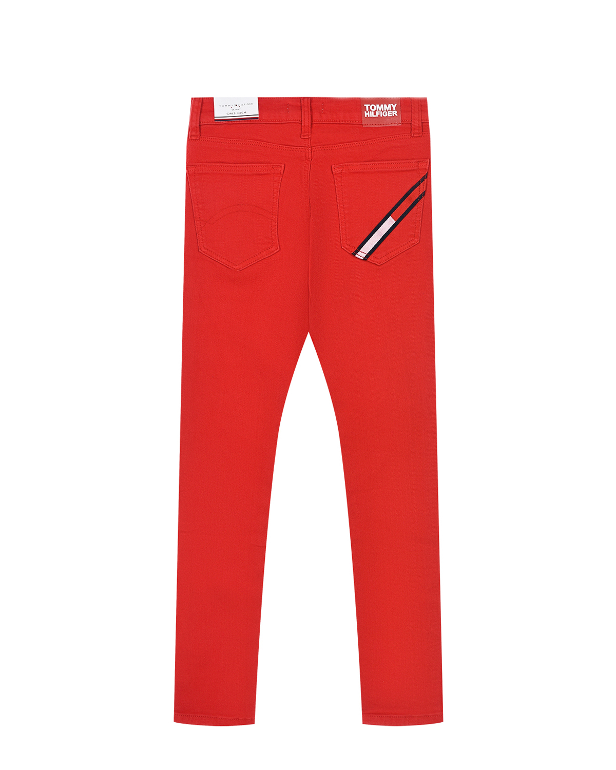 Красные джинсы skinny fit Tommy Hilfiger детские, размер 176, цвет красный - фото 2