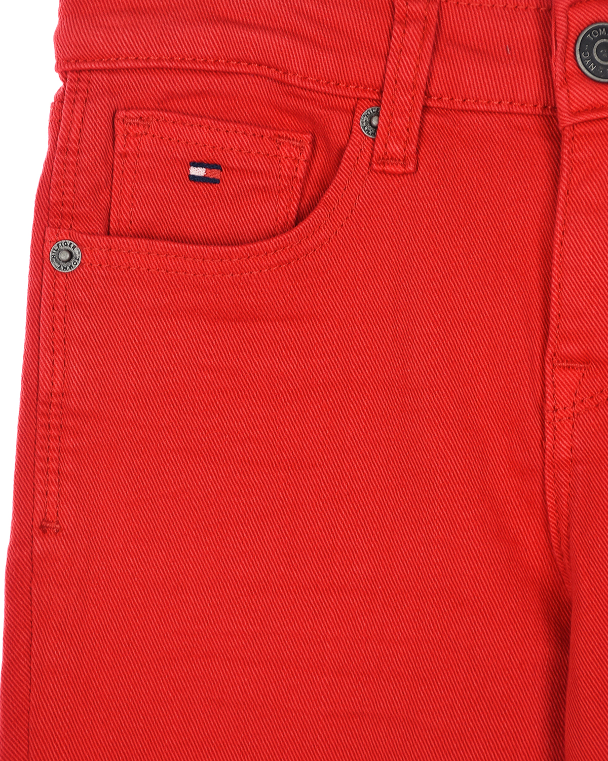 Красные джинсы skinny fit Tommy Hilfiger детские, размер 176, цвет красный - фото 3