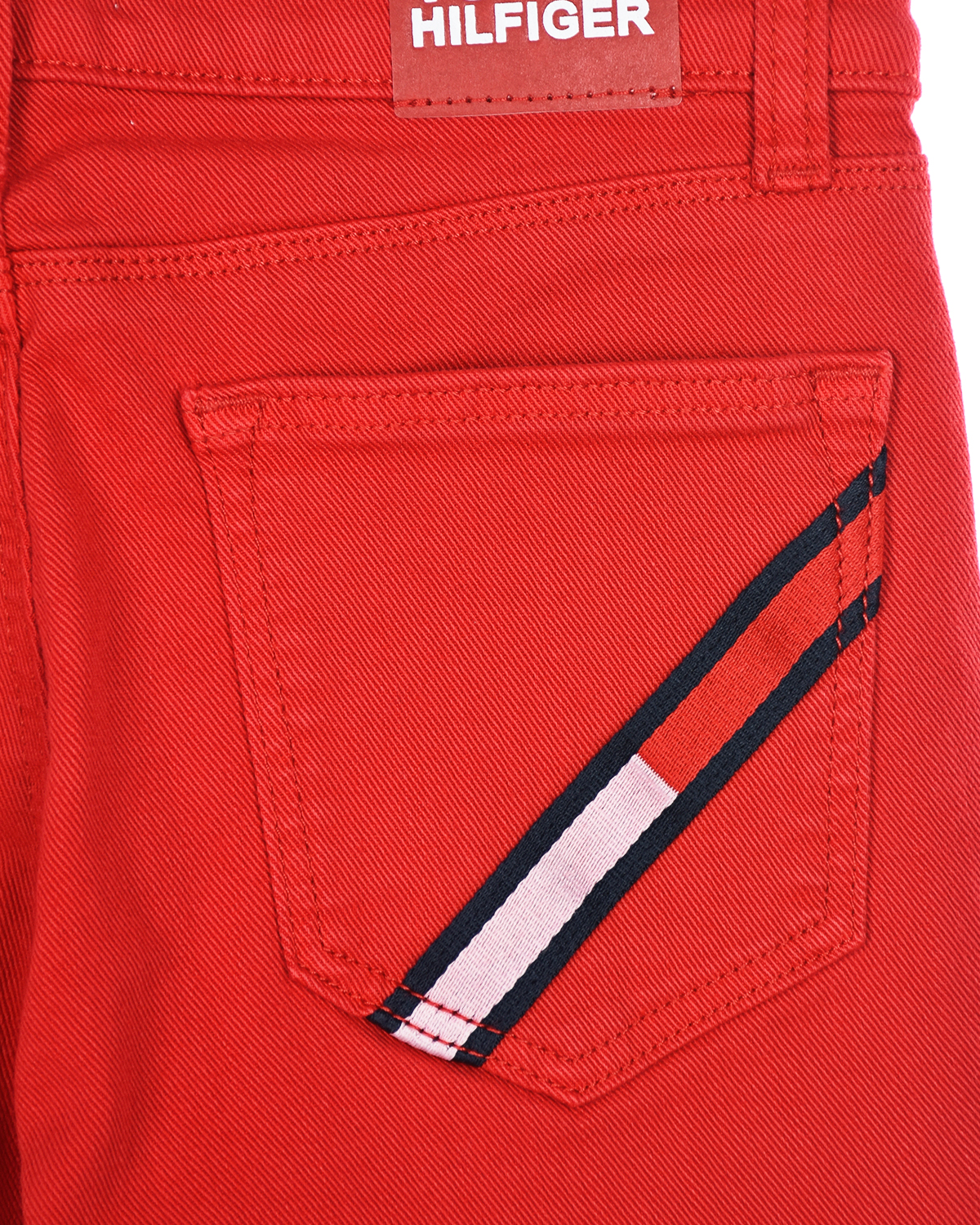 Красные джинсы skinny fit Tommy Hilfiger детские, размер 176, цвет красный - фото 4