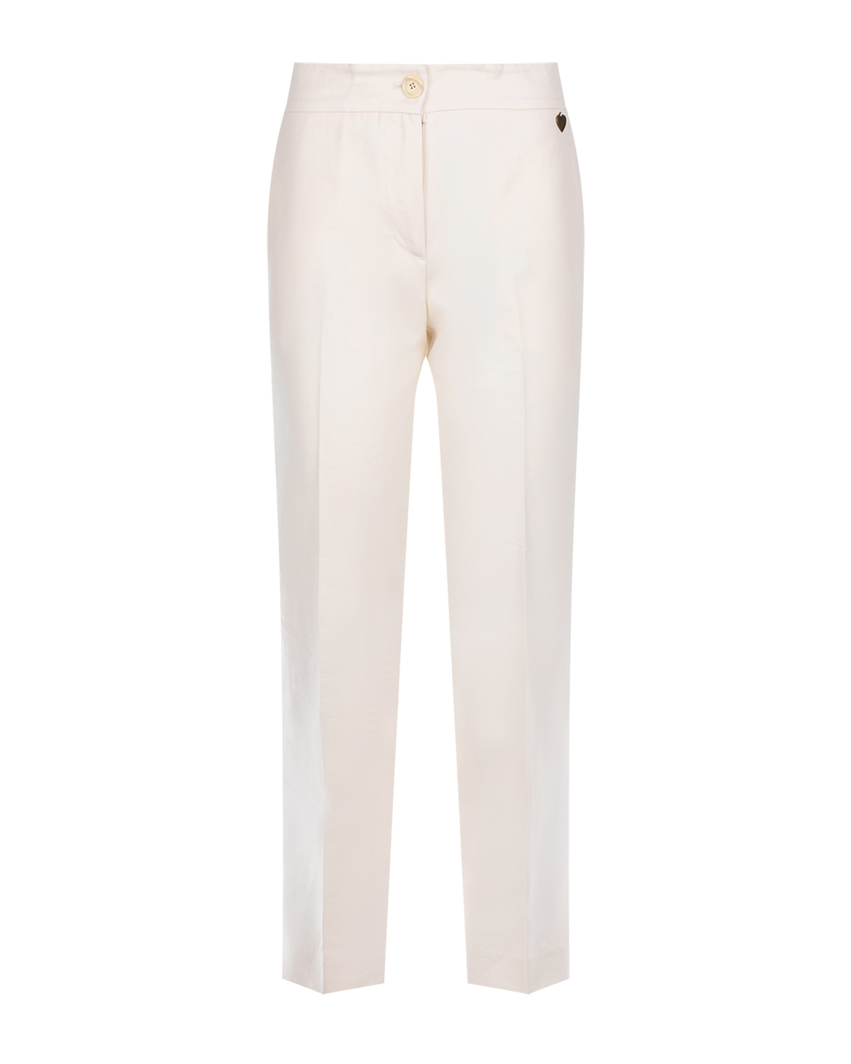 Бежевые брюки прямого кроя со стрелками TWINSET, размер 40, цвет бежевый - фото 1