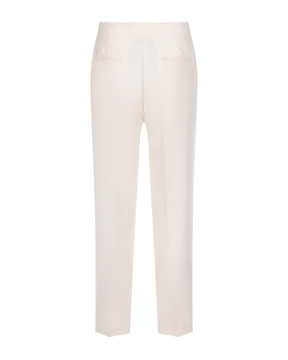 Бежевые брюки прямого кроя со стрелками TWINSET, размер 40, цвет бежевый - фото 5