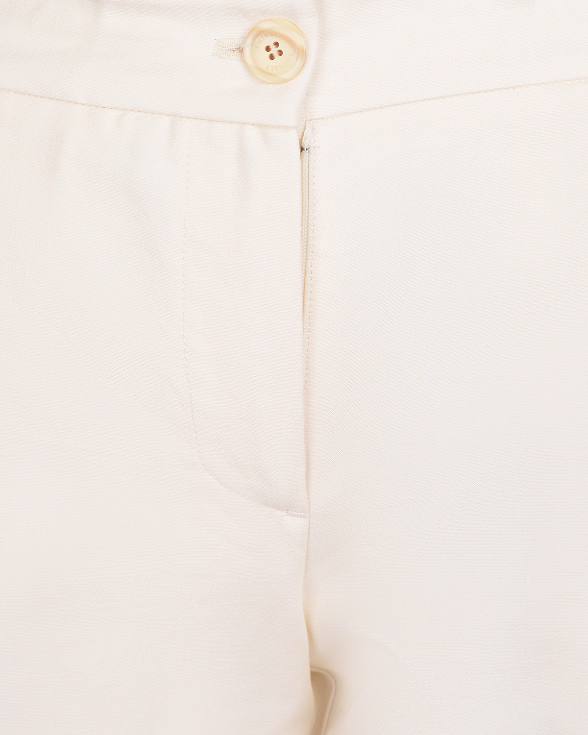 Бежевые брюки прямого кроя со стрелками TWINSET, размер 40, цвет бежевый - фото 6