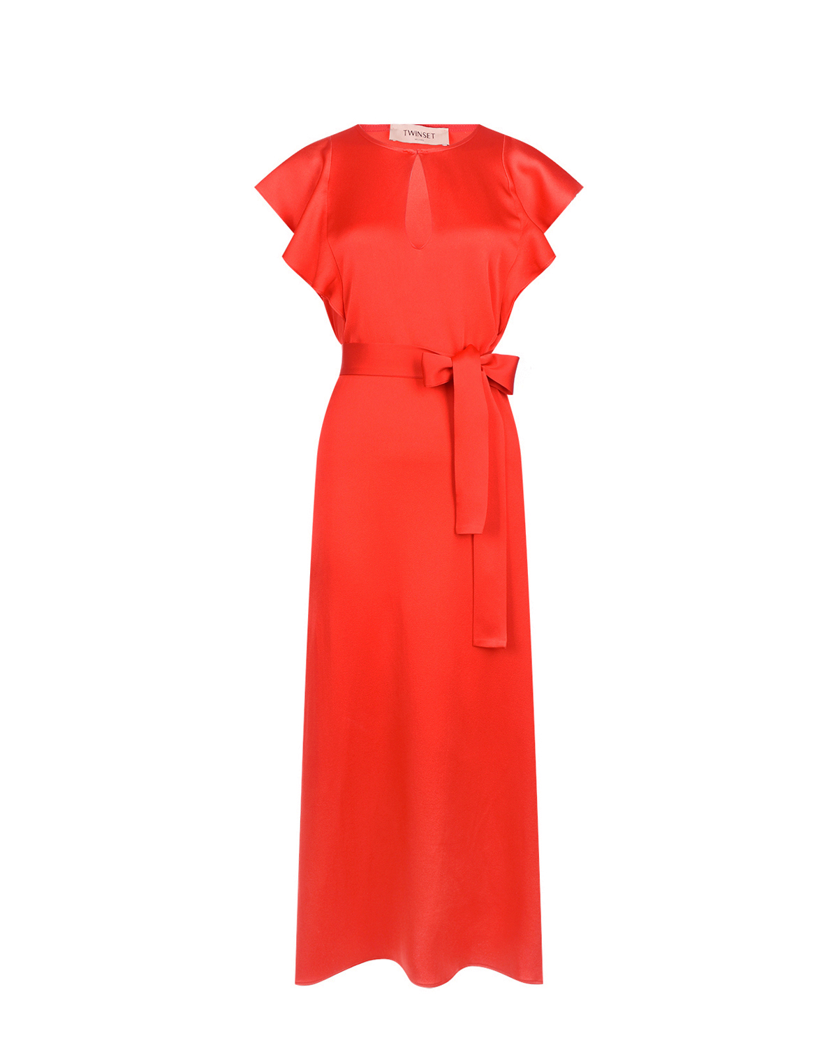 Красное платье с поясом TWINSET, размер 44, цвет красный - фото 1