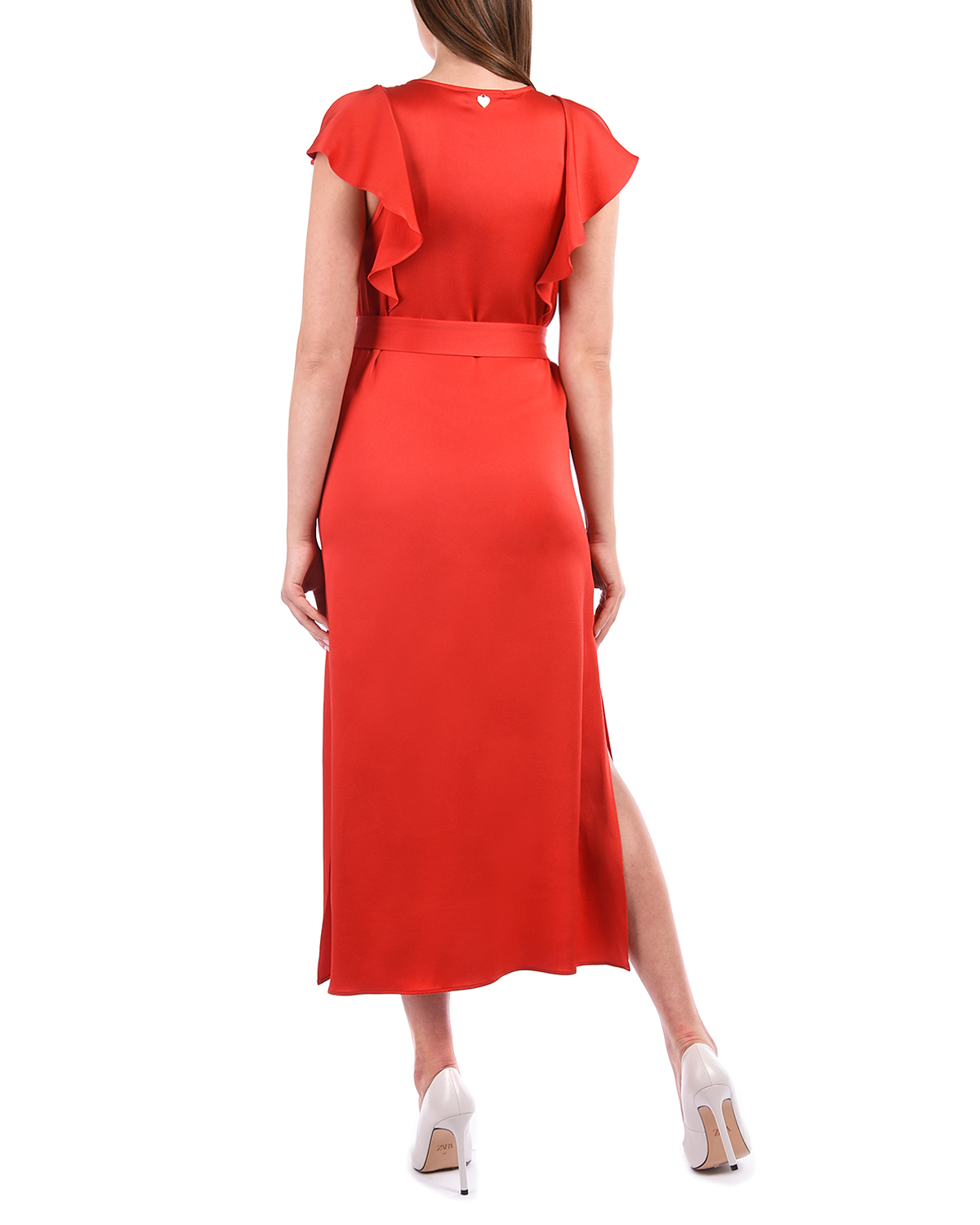 Красное платье с поясом TWINSET, размер 44, цвет красный - фото 3