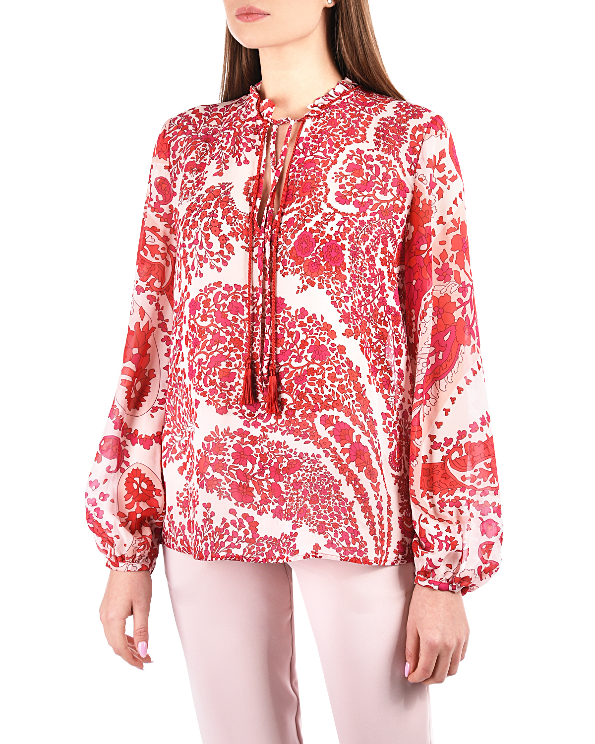 Блузка с цветочным принтом TWINSET, размер 44 - фото 8