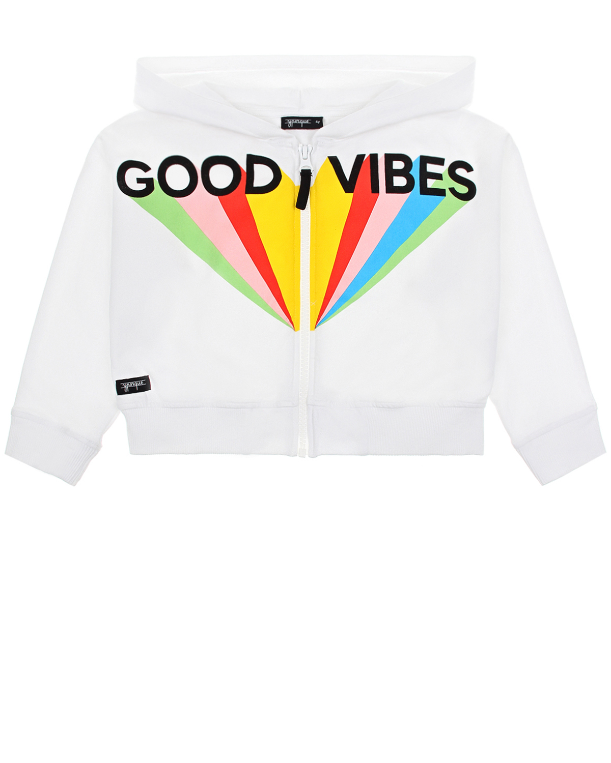 Куртка спортивная с надписью "Good vibes" Yporque детская, размер 92, цвет белый - фото 1