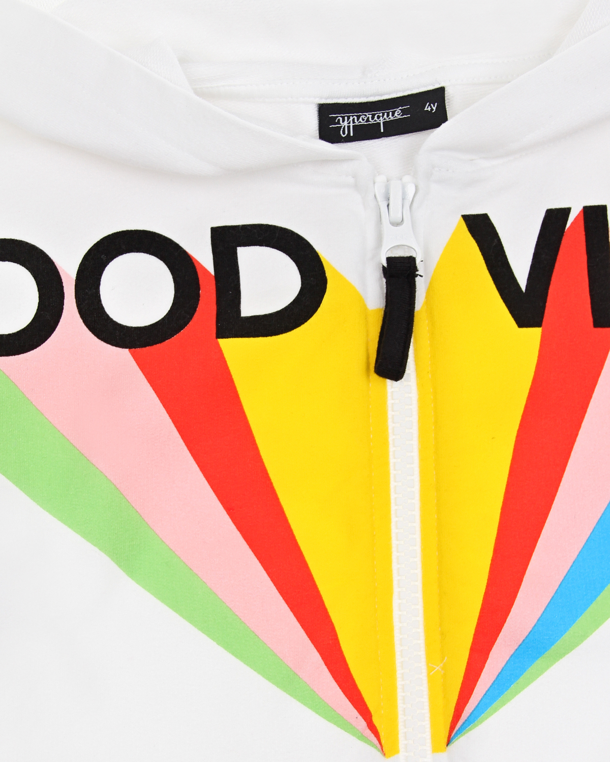 Куртка спортивная с надписью "Good vibes" Yporque детская, размер 92, цвет белый - фото 3