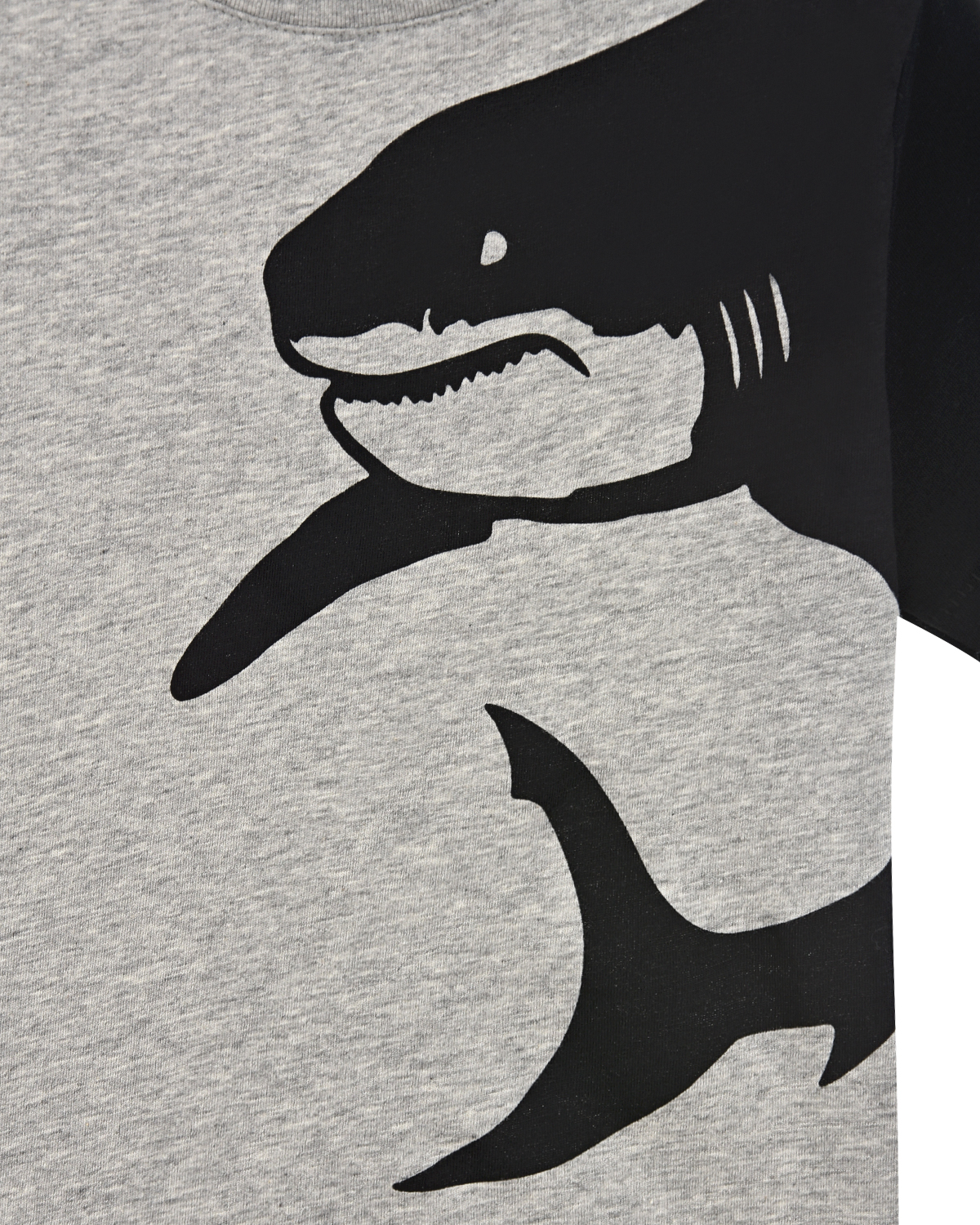 Серая футболка с принтом "Акула" Yporque детская, размер 116, цвет серый - фото 4