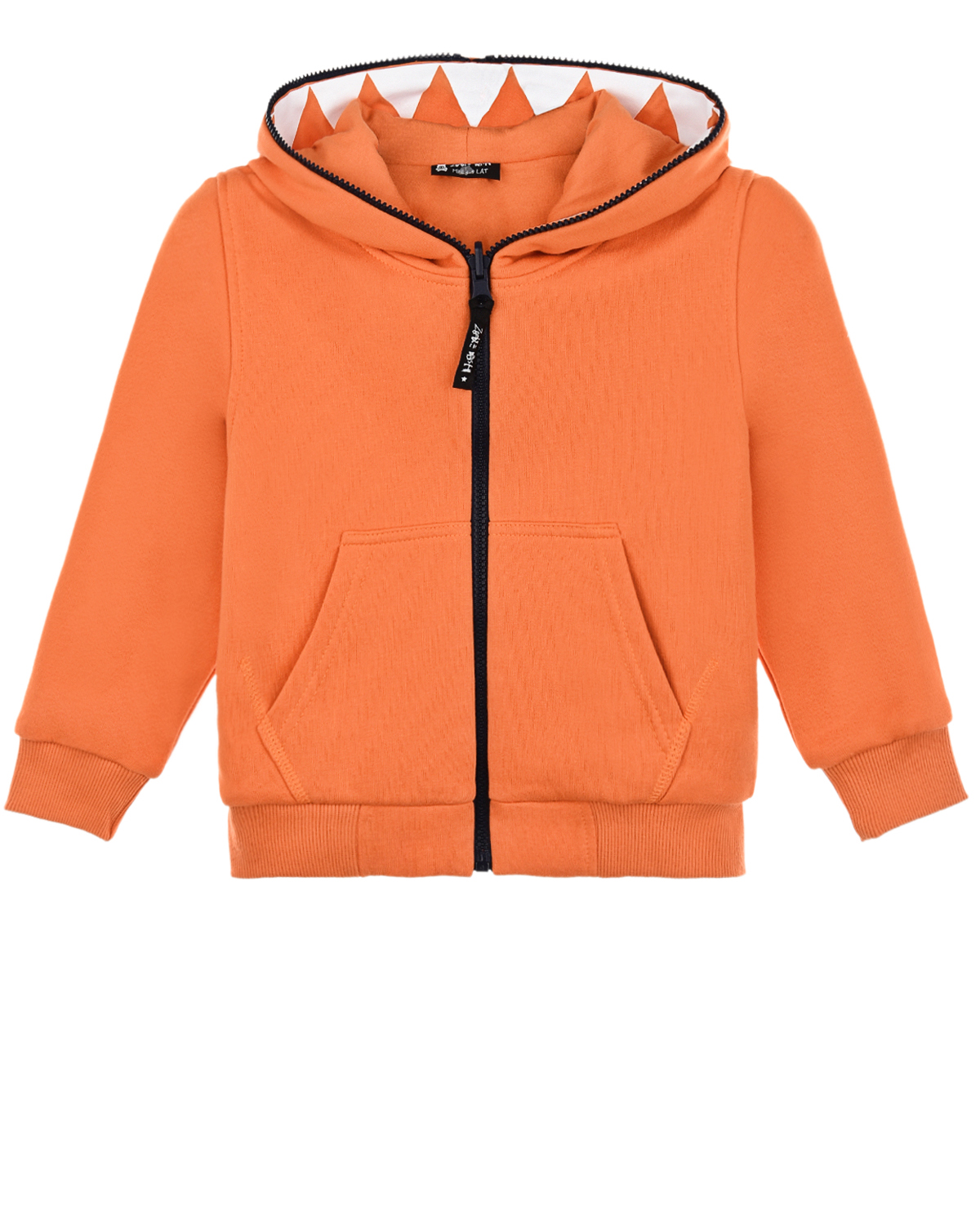 Спортивная куртка с принтом "Зубы" Zombie Dash детская, размер 92, цвет оранжевый - фото 2
